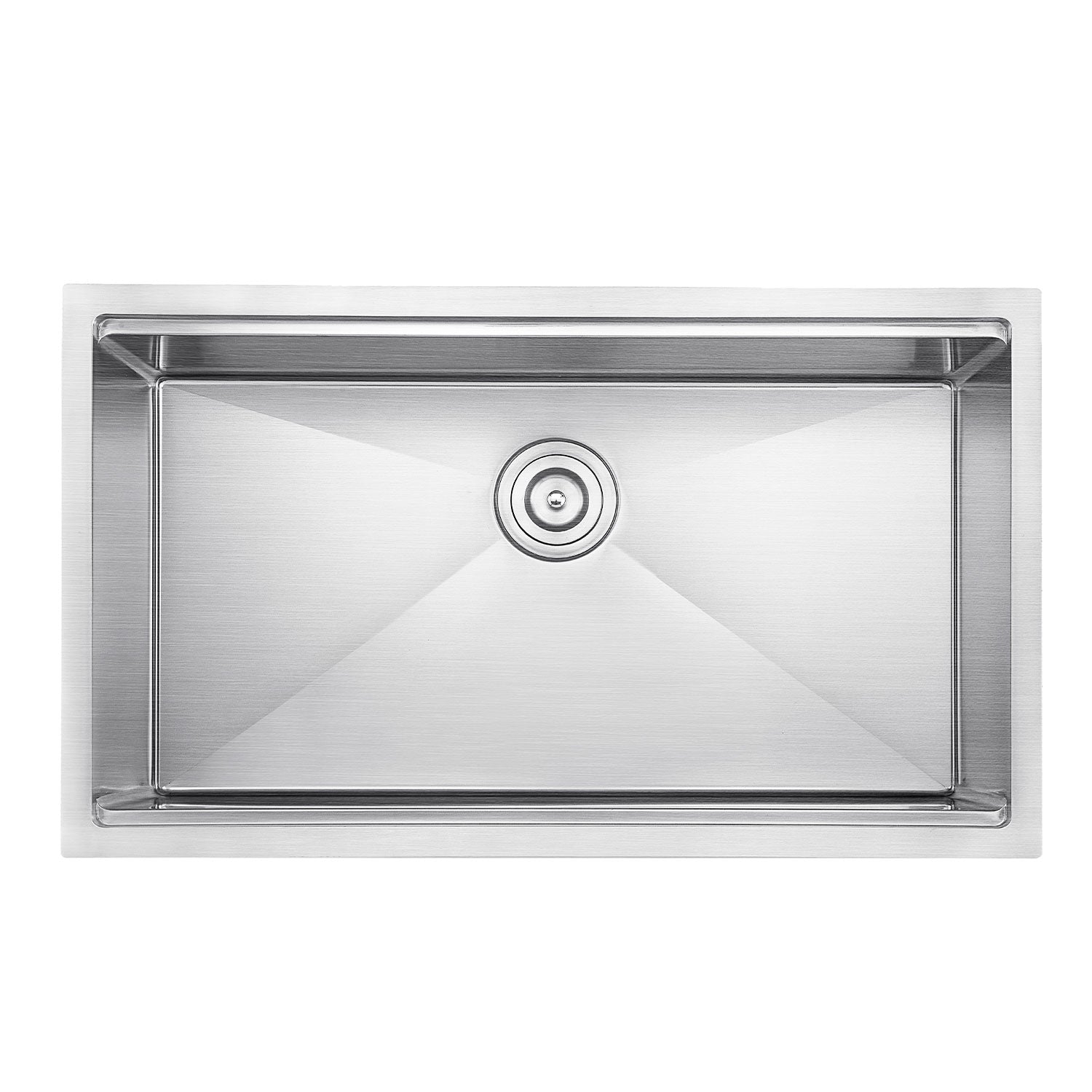 DAX Workstation Undermount Single Bowl Kitchen Sink - Handmade - Stainless Steel 304 -16 Gauge - Accessories Included (DAX-WS3219-R10)