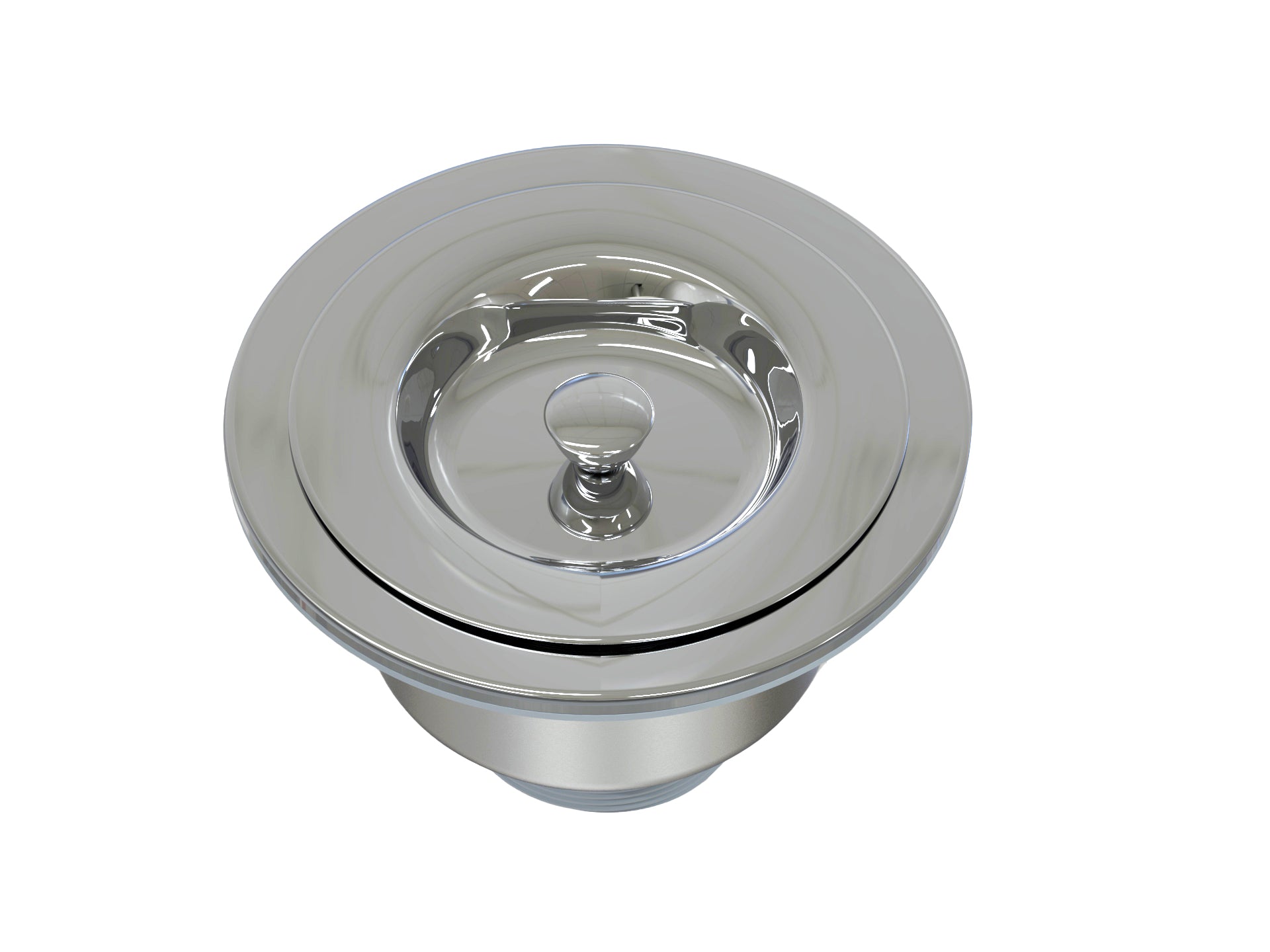 DAX Kitchen Basket Strainer, Stainless Steel Body, Chrome Finish, 4-1/2 x 4 Inches (DR-303A)