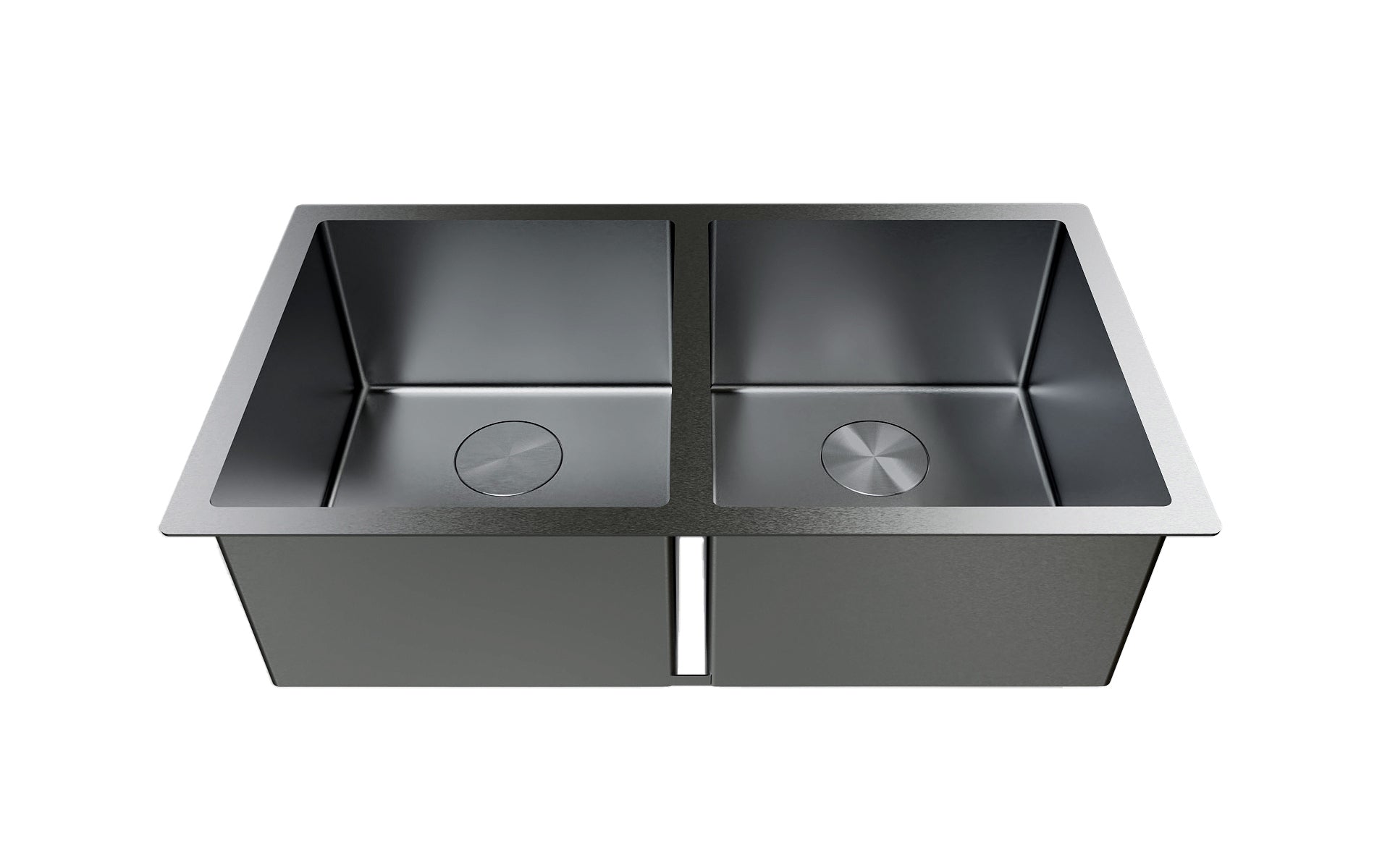 DAX Handmade Nanometre Double Bowl Undermount Kitchen Sink - Black Stainless Steel 304 - (DAX-NB3218-R10)