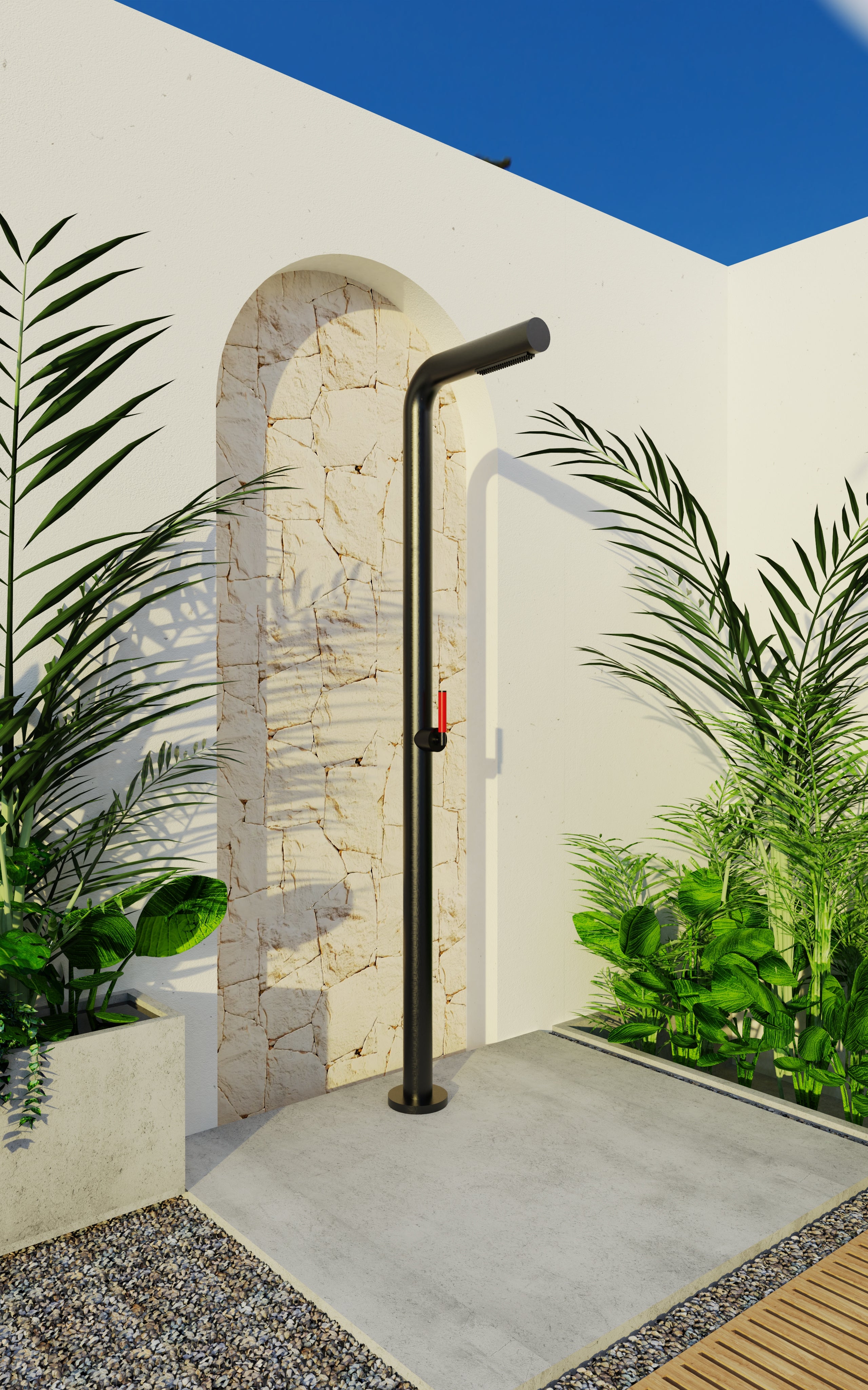 DAX Freestanding Outdoor Shower Stainless Steel (DAX-807202)