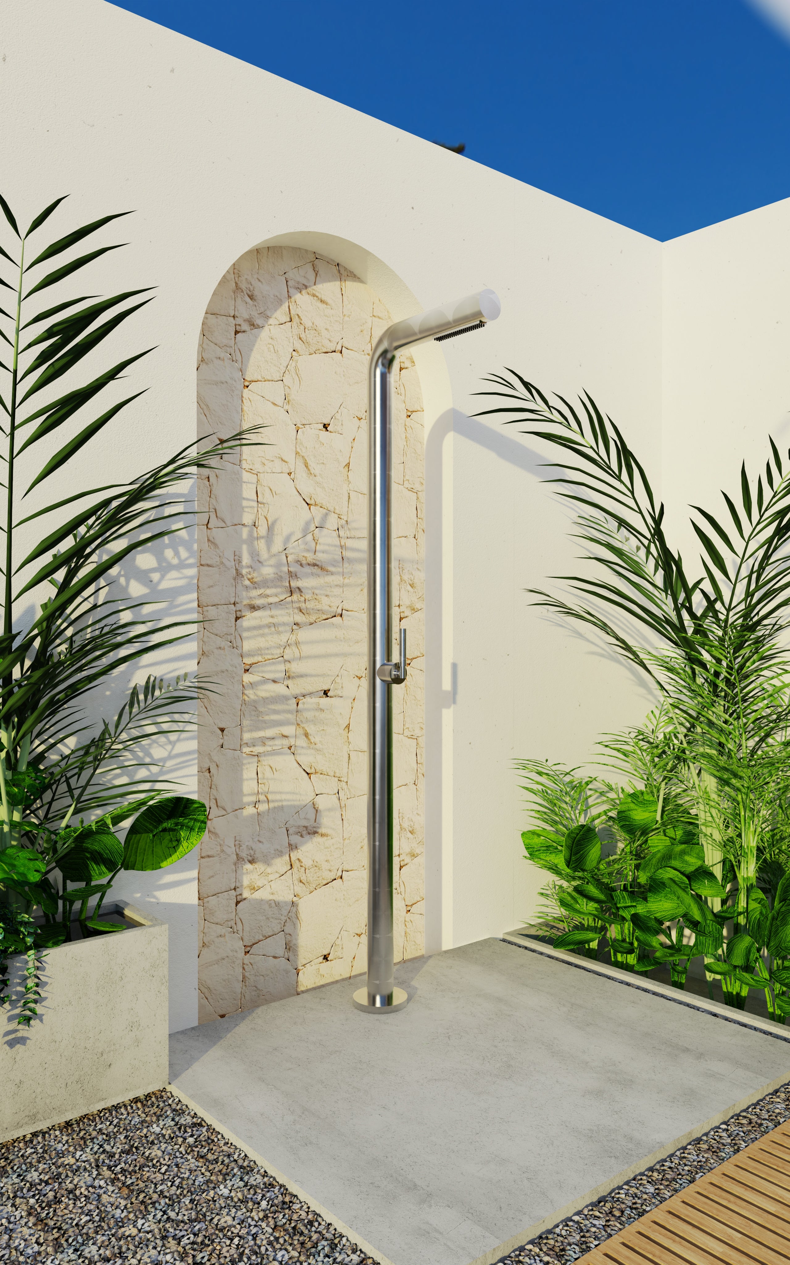 DAX Freestanding Outdoor Shower Stainless Steel (DAX-807202)