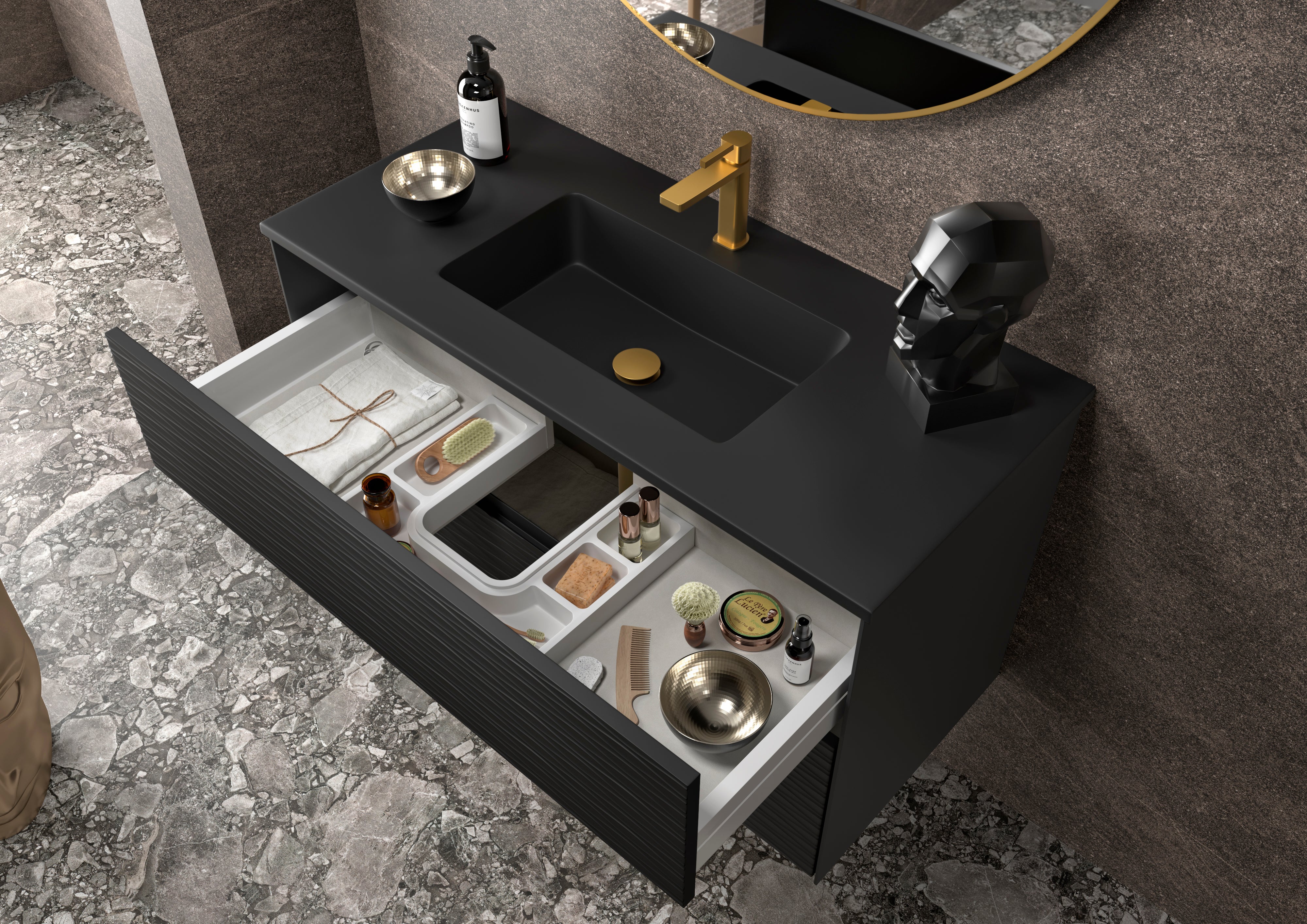 DAX Sahara Vanity Cabinet with Onix Basin