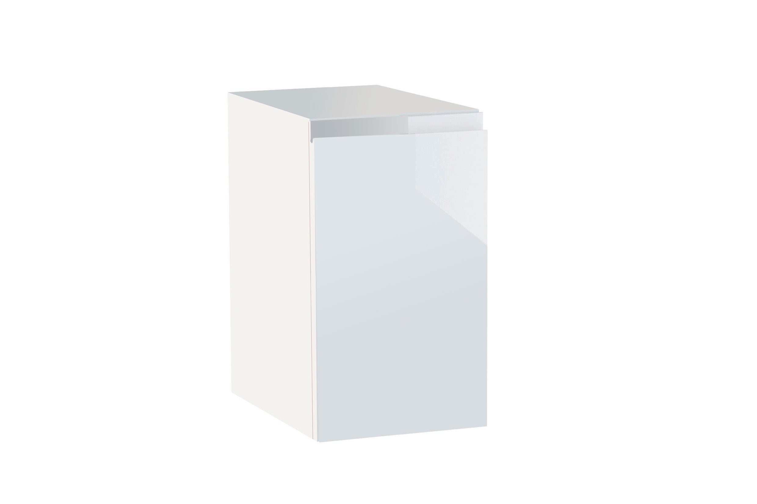 DAX Pasadena Right Single Door Base Unit Glossy White - 8" x 19" x 18" (DAX-PAS110811-R)