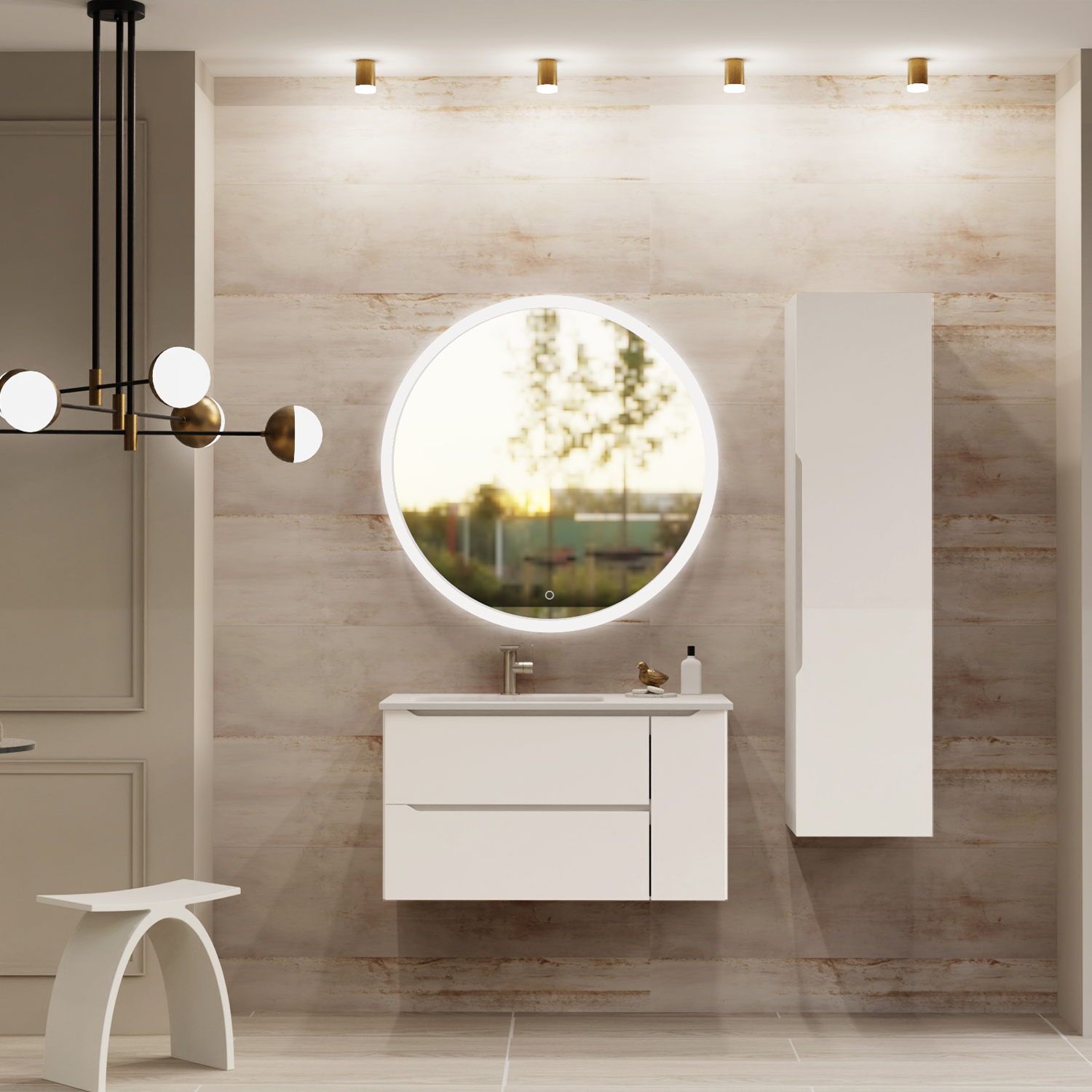 Cenit Bathroom Single Vanity Cabinet with Onix Basin Included