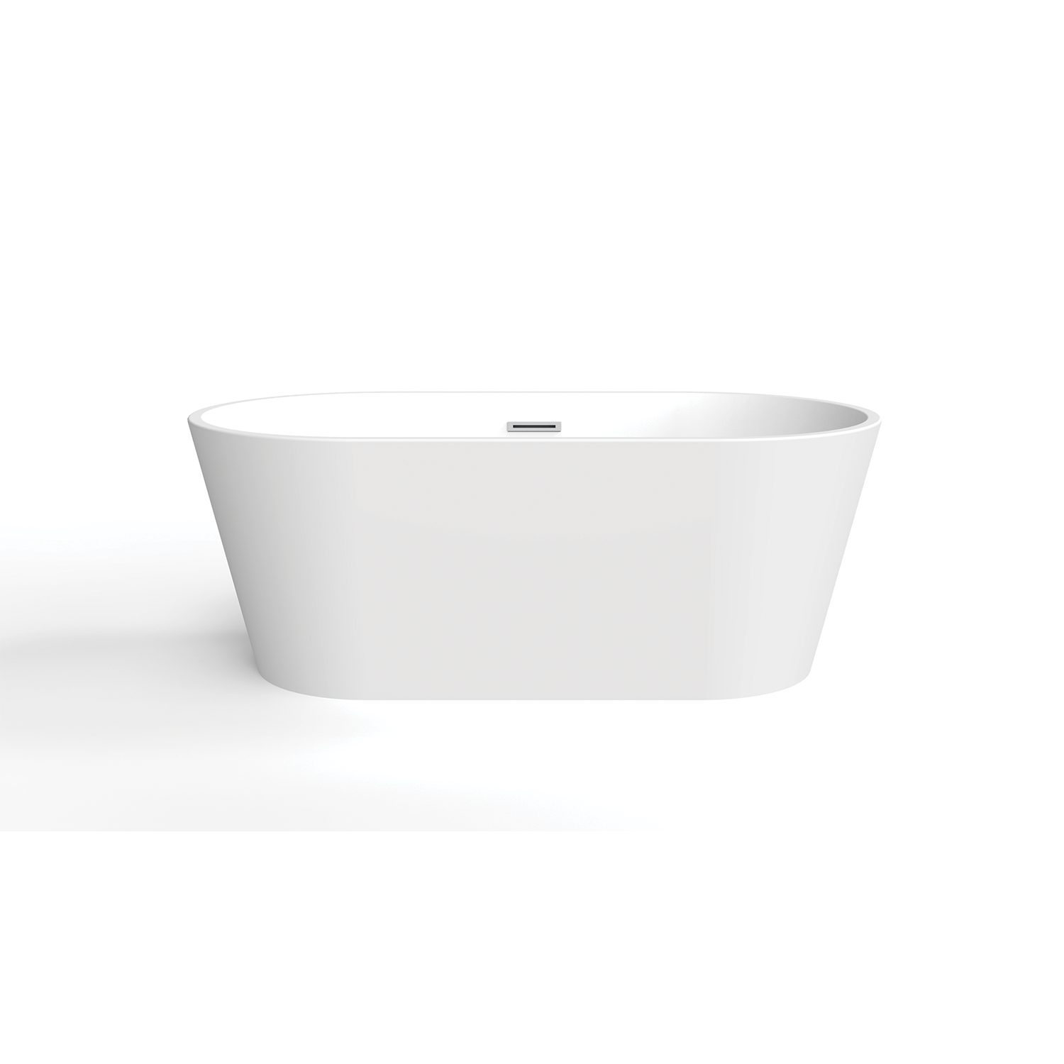 DAX Oval Freestanding Acrylic Bathtub - Glossy White Finished -59 inches (BT-11140)