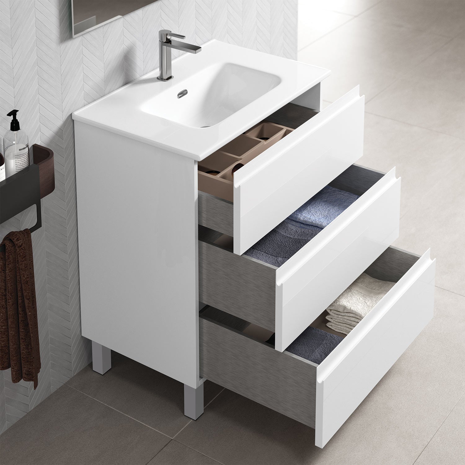 Costa Bathroom Vanity Cabinet with Basin Included