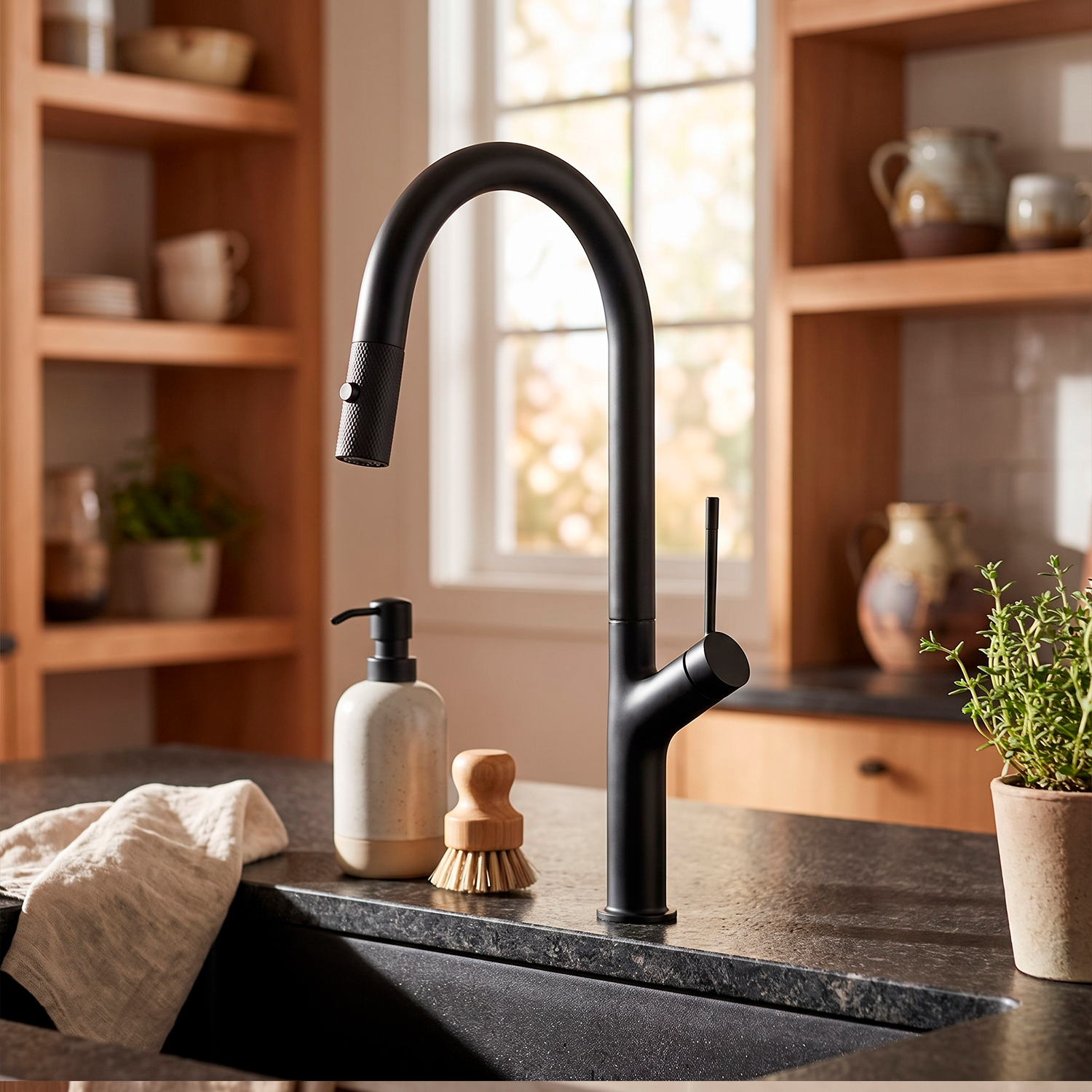 DAX Single Handle Pull Out Kitchen Faucet (DAX-8020011)
