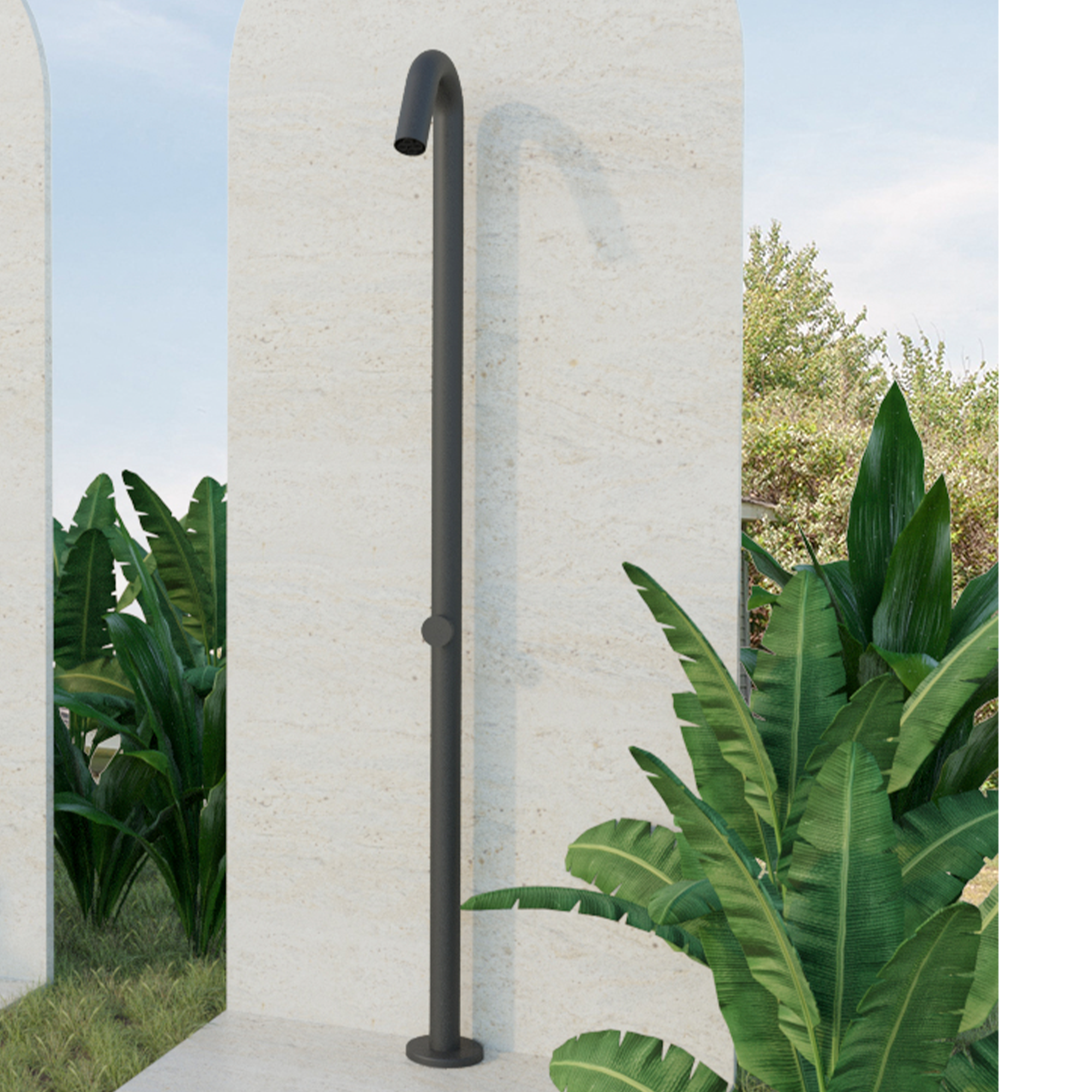 DAX Freestanding Outdoor Shower Pipe (DAX-807282)