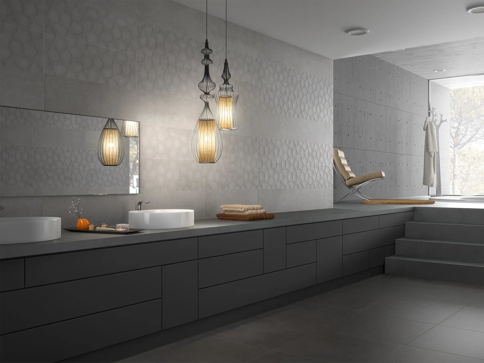 SALONI SUNSET wall coverings - 16 x 48 - (15.5 Sqft - 3 pcs per  Box - 20  Boxes per pallet)