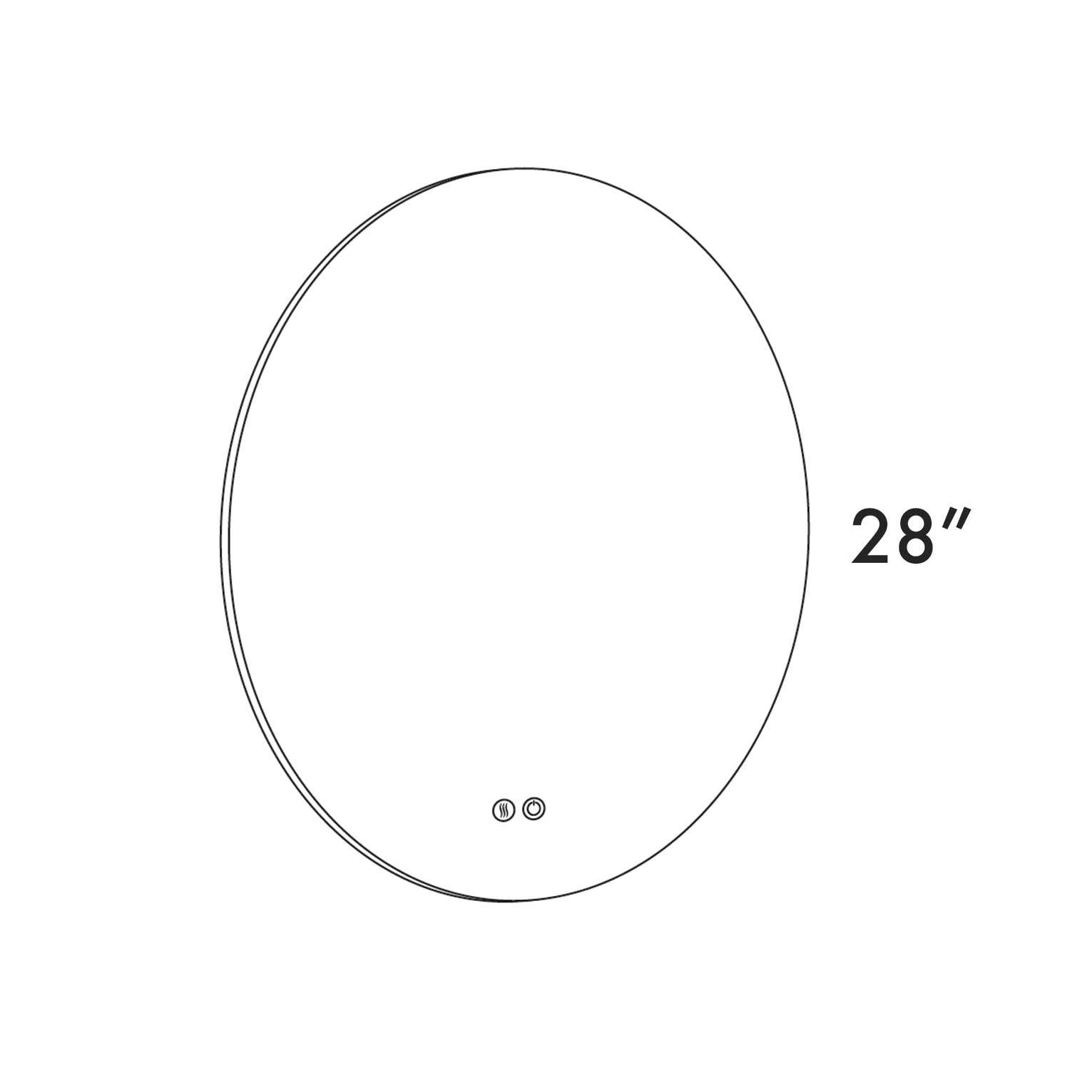 DAX Verona Rond LED Light Round Mirror Anti Fog System 28" 32" 40" Inches
