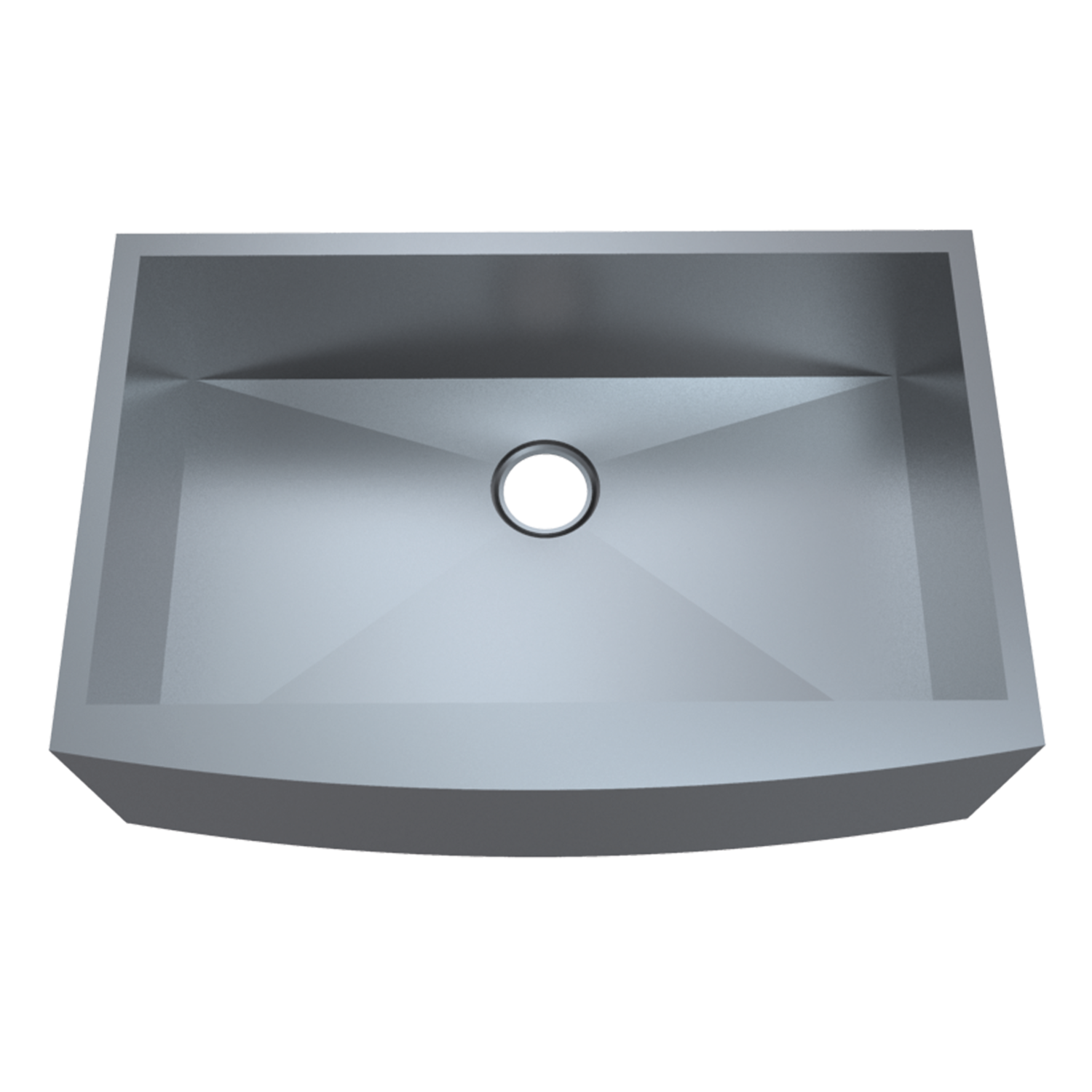 DAX Handmade Farmhouse Single Bowl Top Mount Kitchen Sink 33" x 21" - R0 - 16G. Accessories Included (DX-SQ-3321).