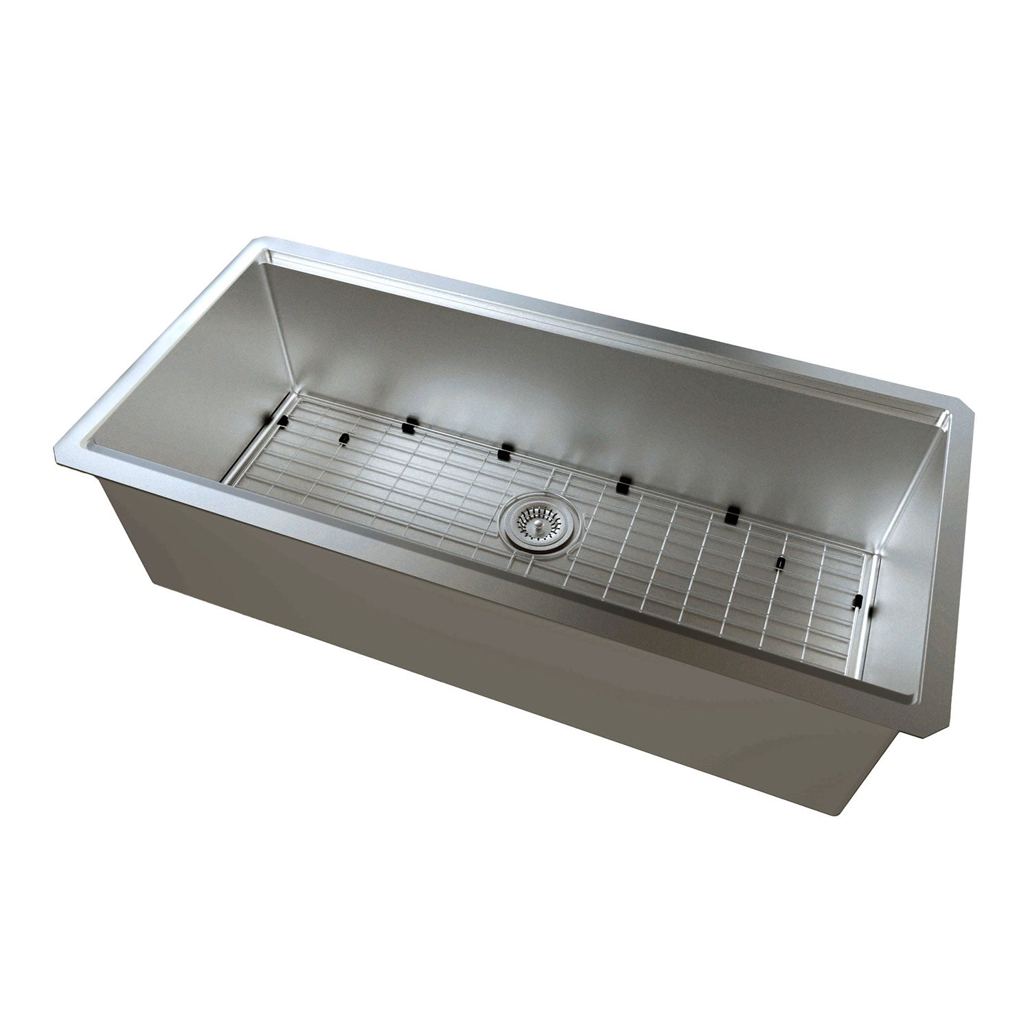 DAX Workstation Single Bowl Undermount Kitchen Sink 40 x 18 - R10 - 18G. Accessories Included (DX-WS4019-R10)