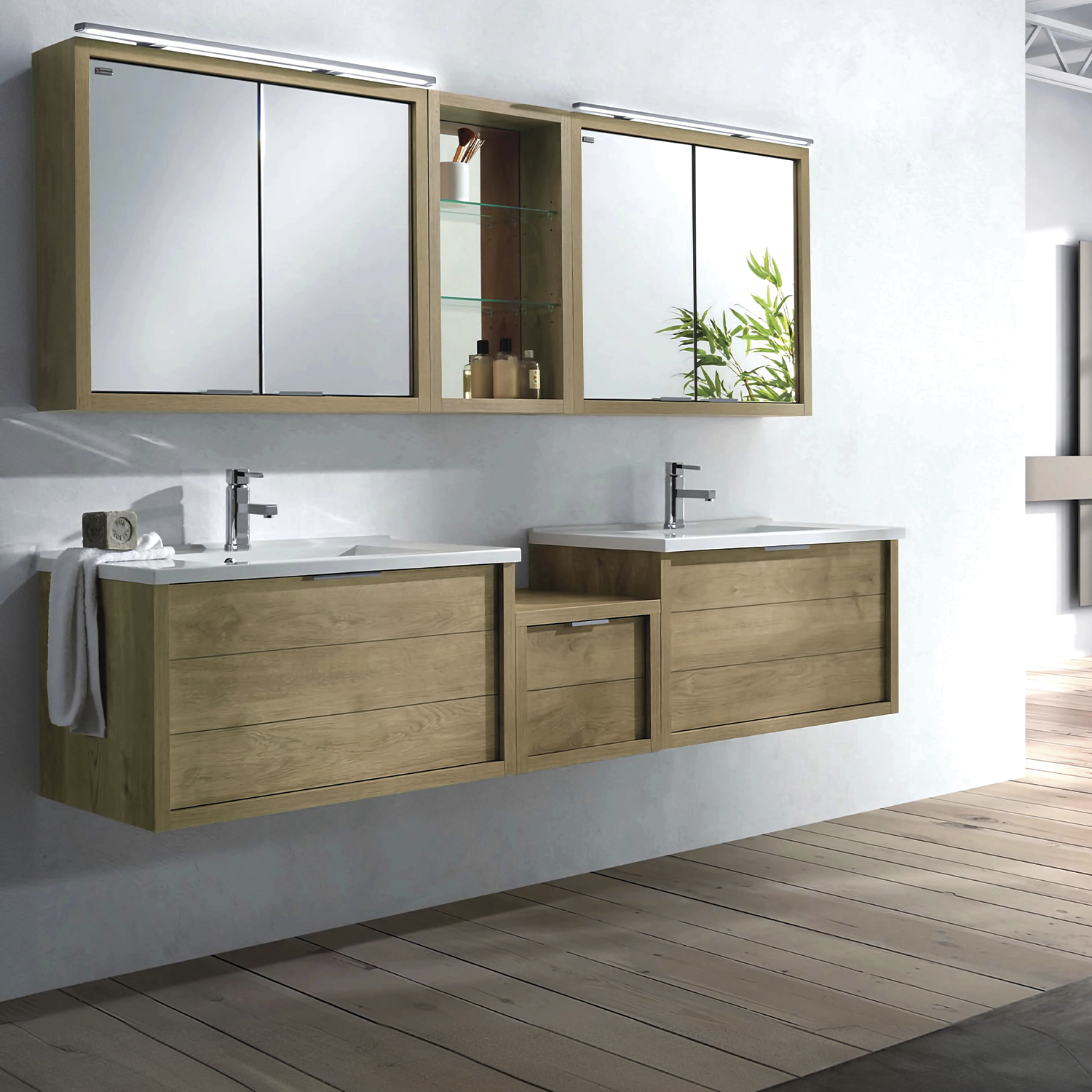 Modena Bathroom Vanity Cabinet with 2 Drawers