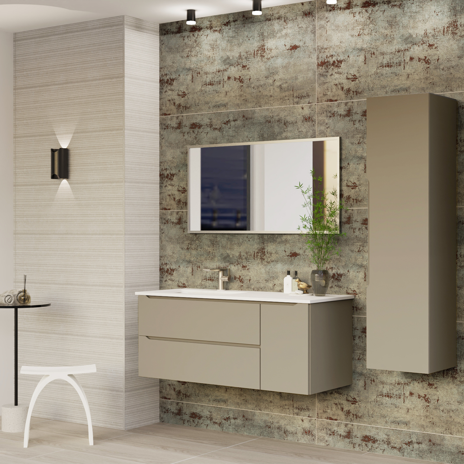 Cenit Bathroom Single Vanity Cabinet with Onix Basin Included