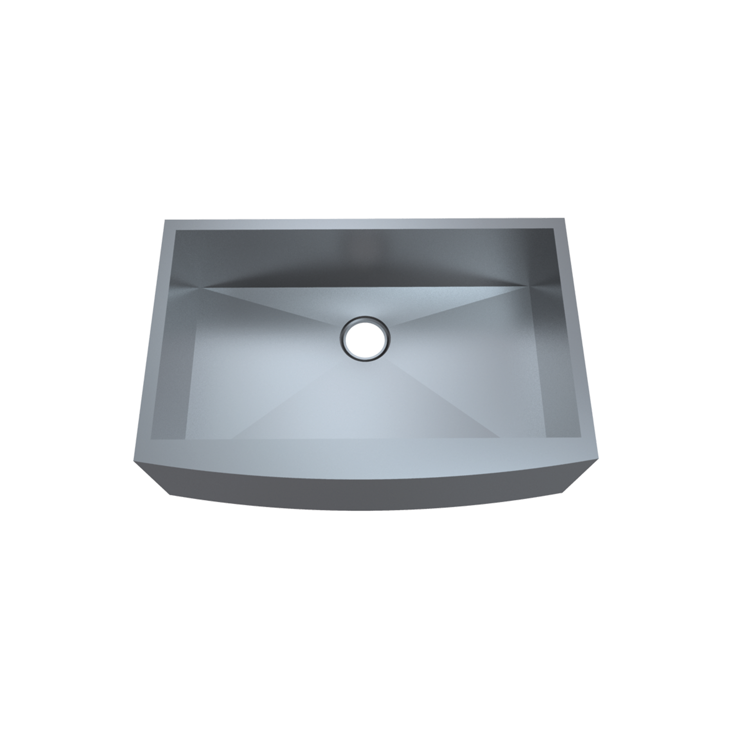 DAX Handmade Farmhouse Single Bowl Top Mount Kitchen Sink 33" x 21" - R0 - 16G. Accessories Included (DX-SQ-3321).