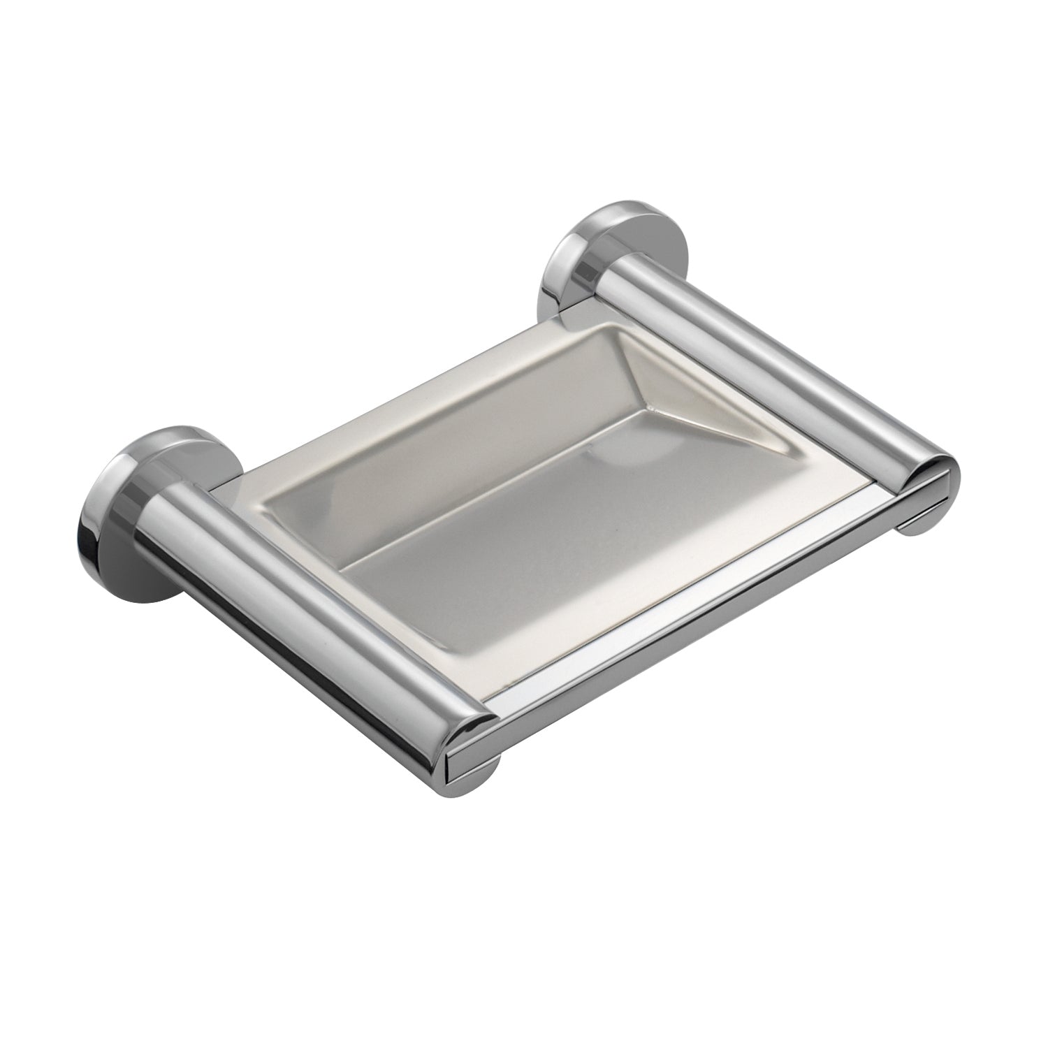 COSMIC Architect Soap Dish, Wall Mount, Stainless Steel, Chrome Finish, 6-11/16 x 1-9/16 x 4-5/16 Inches (2050132)