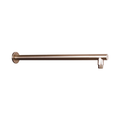 DAX Round Shower Arm, Spout, Brass Body, Wall Mount, Brushed Nickel Finish, 18 Inches (D-F04-18-BN)