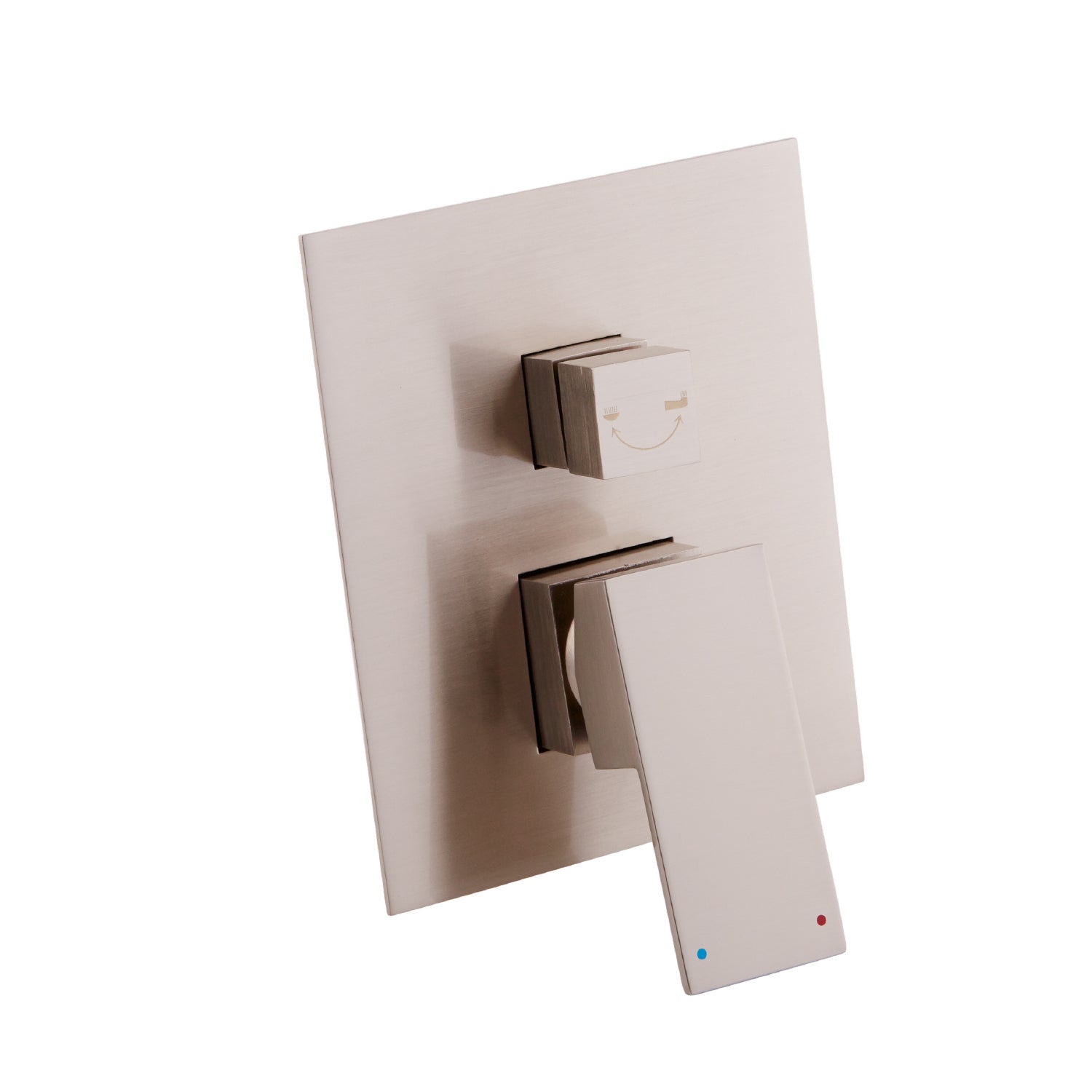 DAX Square Shower Single Valve Trim, Brass Body, Brushed Nickel Finish, 6-5/16 x 7-1/2 x 3-7/8 Inches (DAX-6973A-BN)