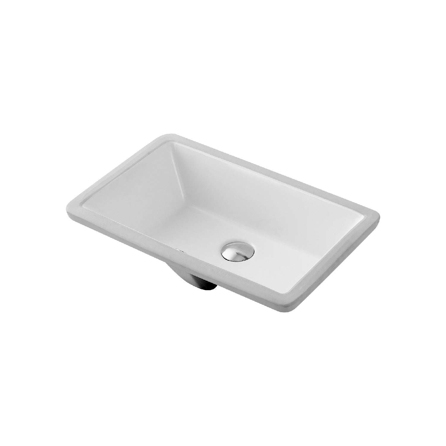 DAX Lavabo de baño rectangular de cerámica de un solo tazón, acabado blanco, 20-11/16" x 13-3/4 x 7-1/4 pulgadas (BSN-CL2023)
