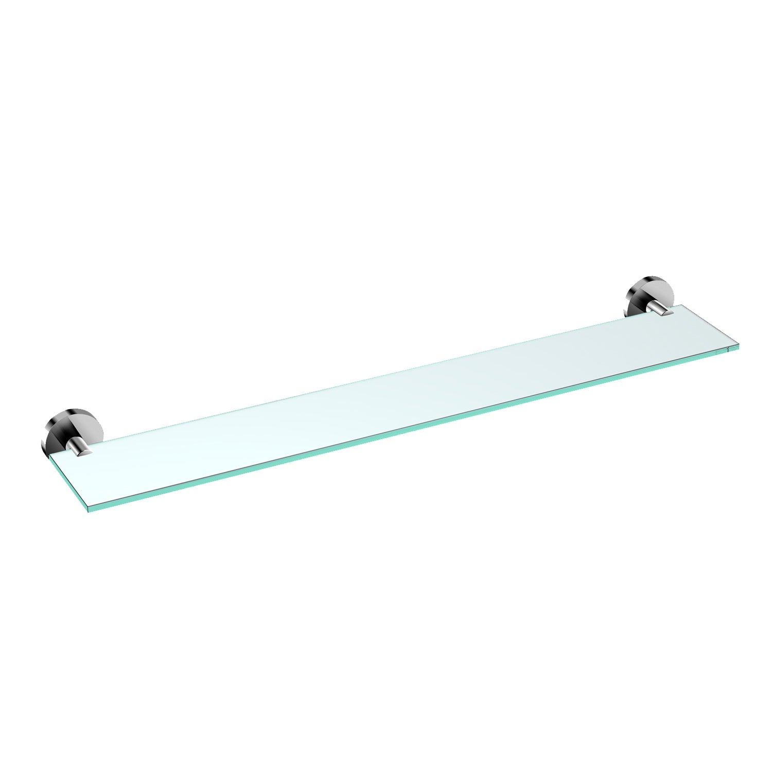 DAX Valencia Bathroom Shelf, Wall Mount, Brass Body with Tempered Glass, Chrome Finish, 24-3/16 Inches (DAX-GDC120145-CR)