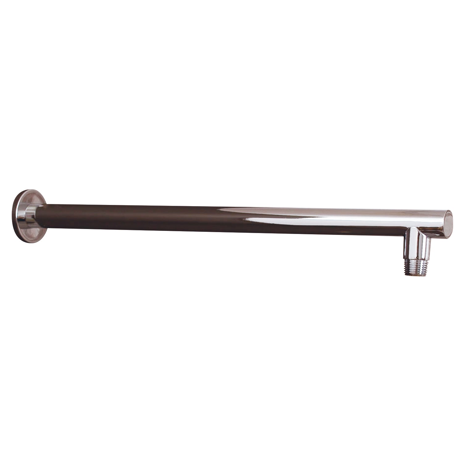 DAX Round Shower Arm, Spout, Brass Body, Wall Mount, Chrome Finish, 18 Inches (D-F04-18-CR)