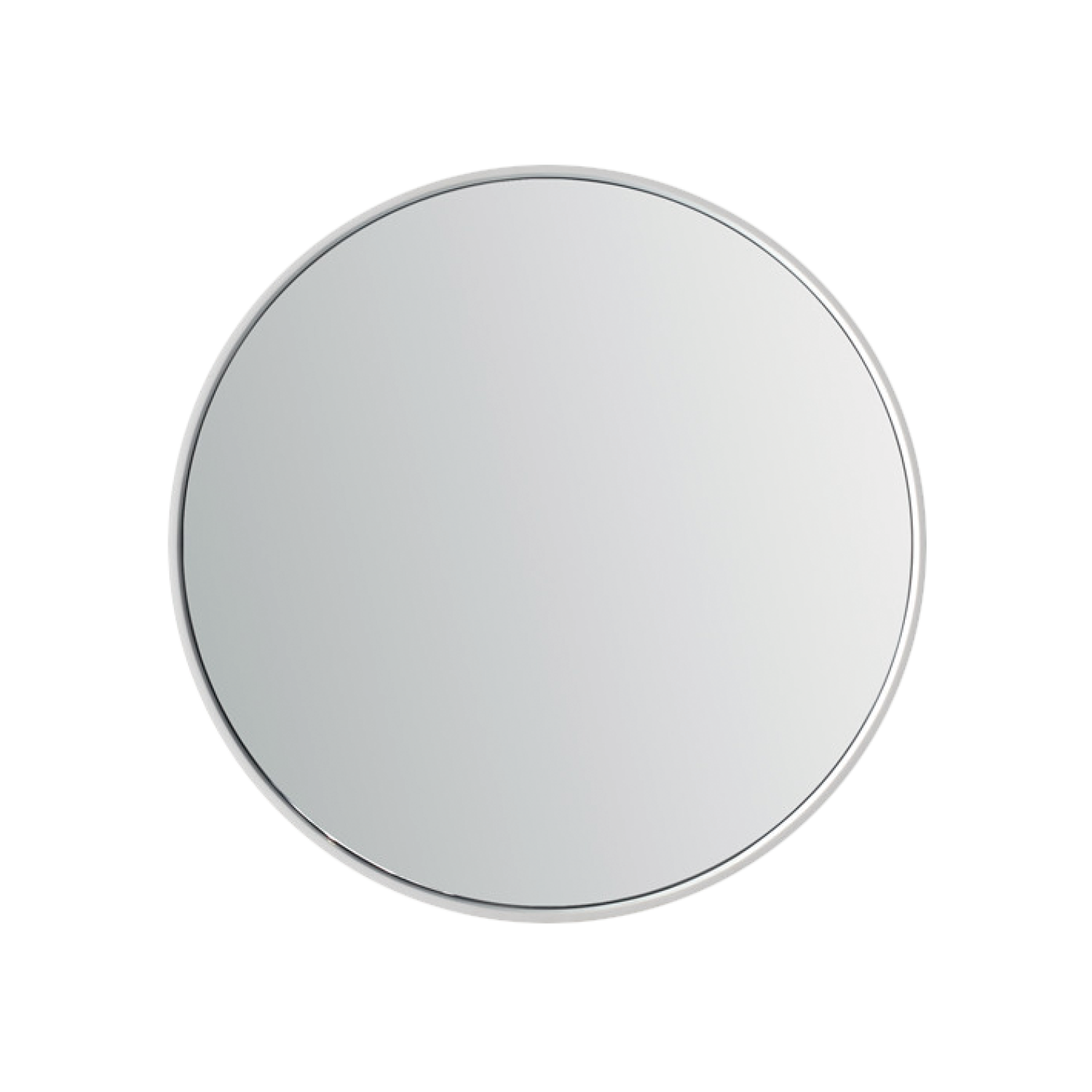 DAX Solid Surface Round Bathroom Vanity Mirror, Wall Mount with Frame, White Finish, 27-1/2 Inches (DAX-AB-1571)