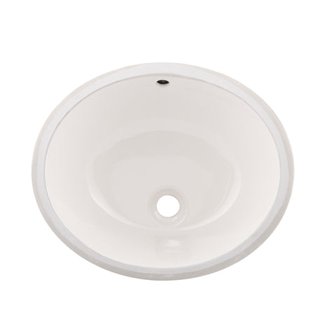 DAX Ceramic Oval Single Bowl Undermount Bathroom Sink, White Finish, 19-1/2 x 8-1/4 x 15-15/16 Inches (BSN-200)