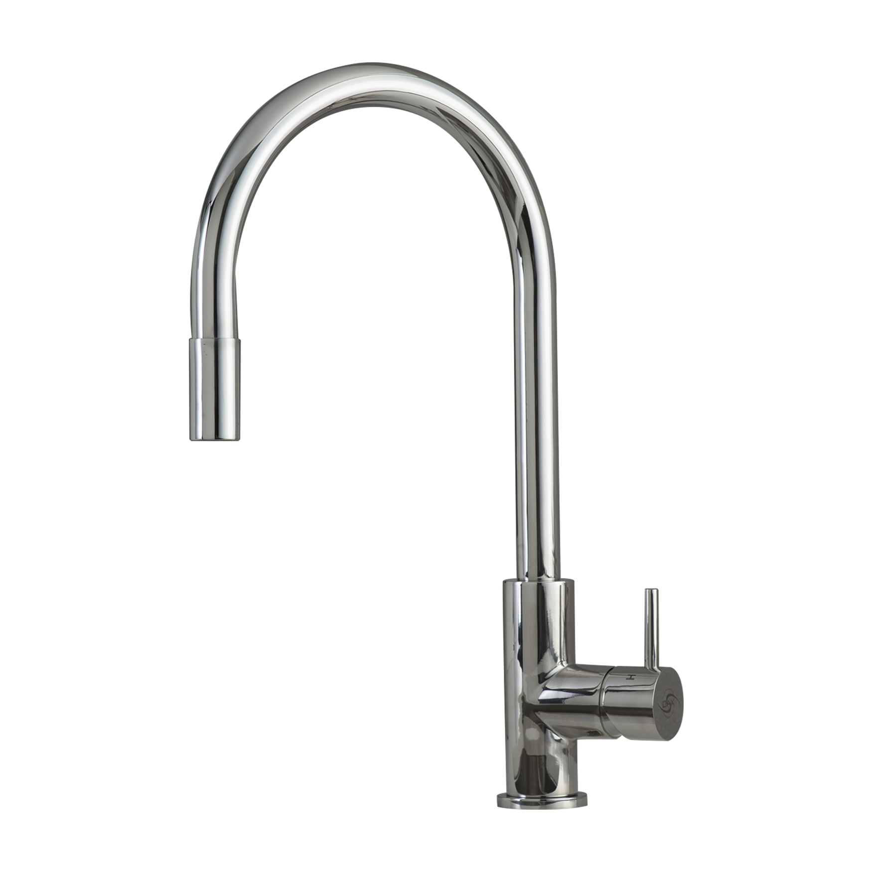 DAX Single Handle Pull Down Kitchen Faucet, Stainless Steel Shower Head and Body, Chrome Finish, Size 8-11/16 x 16-9/16 Inches (DAX-003-02-CR)