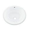 DAX Lavabo de baño bajo encimera ovalado de cerámica, acabado blanco, 18-1/16 x 15-13/16 x 8-3/16 pulgadas (BSN-100)