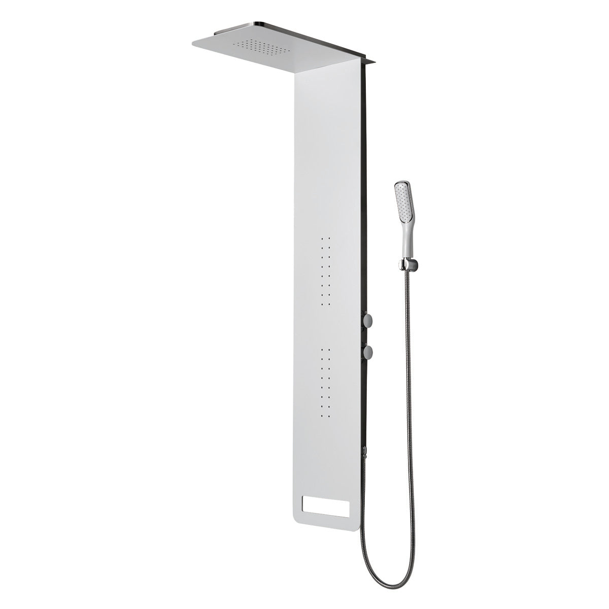 DAX Brushed Stainless Steel Shower Panel With Thermostatic Mixer Body Jets Hand Shower (DAX-184T)