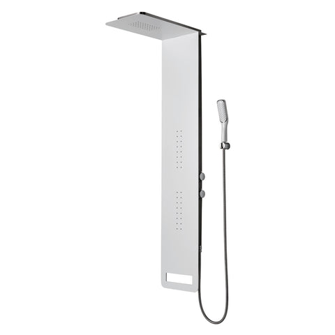 DAX Panel de ducha de acero inoxidable cepillado con mezclador termostático Body Jets Ducha de mano (DAX-184T)