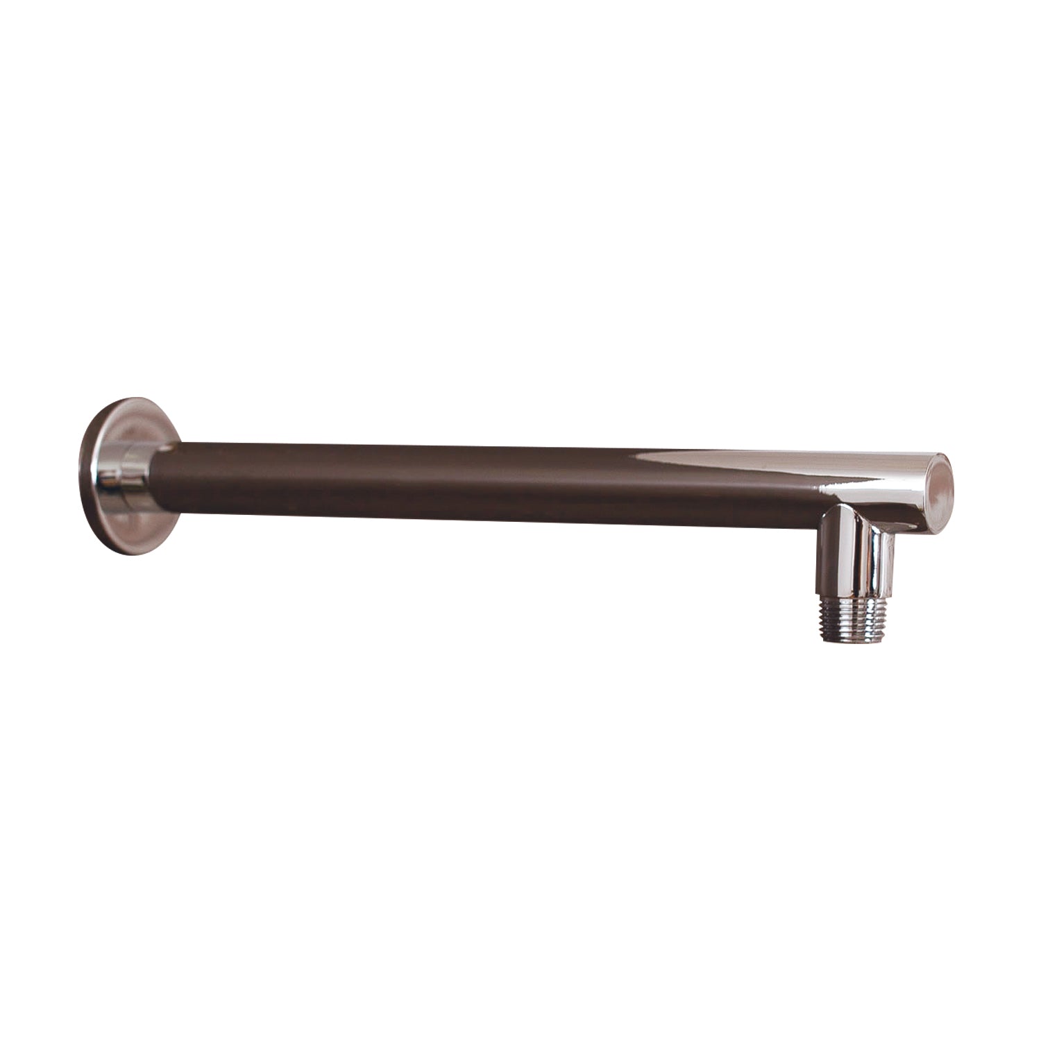 DAX Round Shower Arm, Spout, Brass Body, Wall Mount, Chrome Finish, 12 Inches (D-F04-12-CR)
