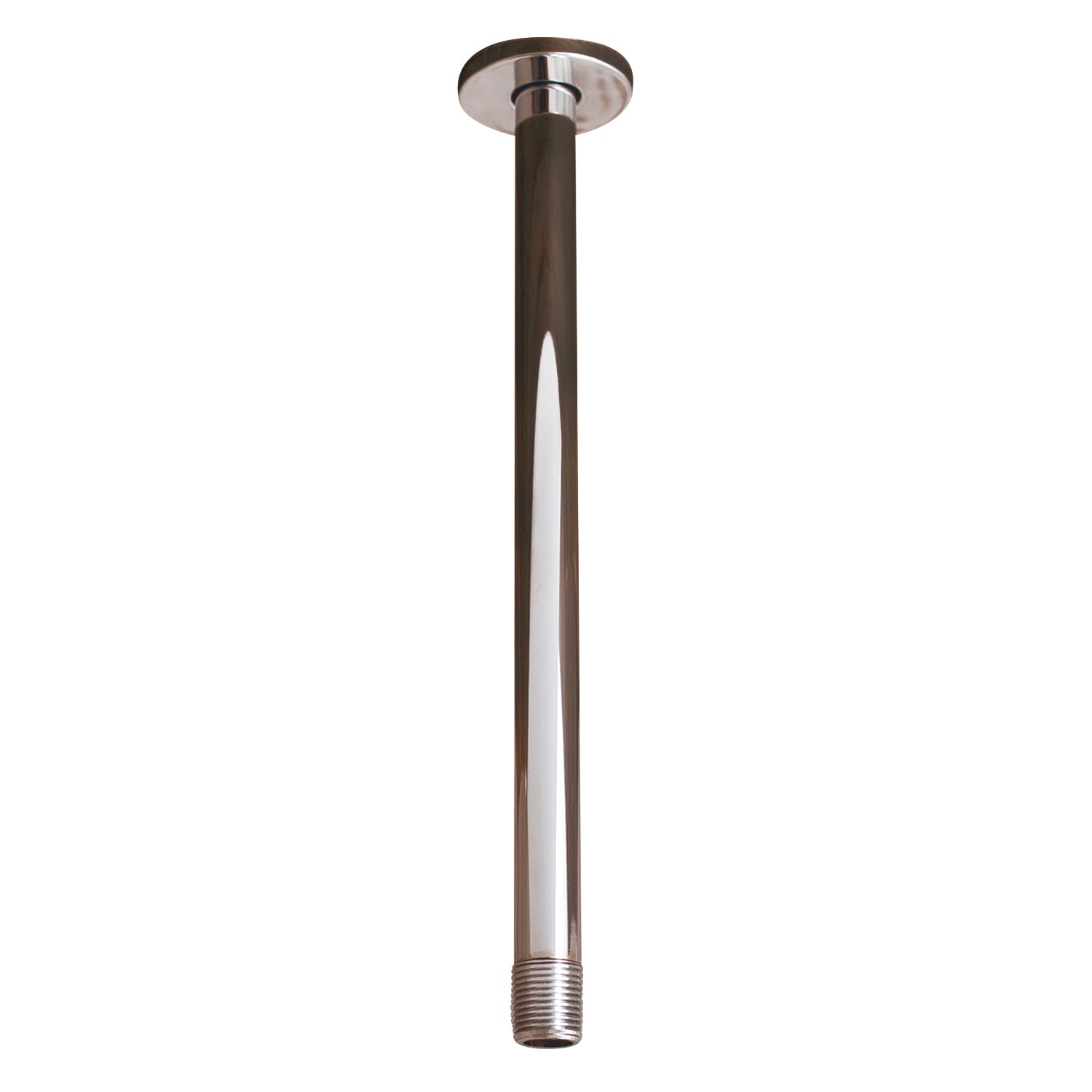 DAX Round Shower Arm, Brass Body, Ceiling Mount, Chrome Finish, 12 Inches (D-F18-12-CR)