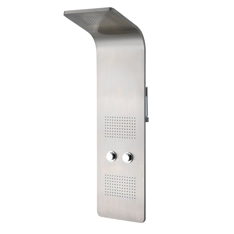 DAX Panel de ducha de acero inoxidable cepillado Válvula de equilibrio de presión Chorros de cuerpo Ducha de mano (DAX-211-BN)