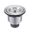 Colador de cesta de cocina DAX, cuerpo de acero inoxidable, acabado cromado, 4-1/2 x 4 pulgadas (DR-303A)