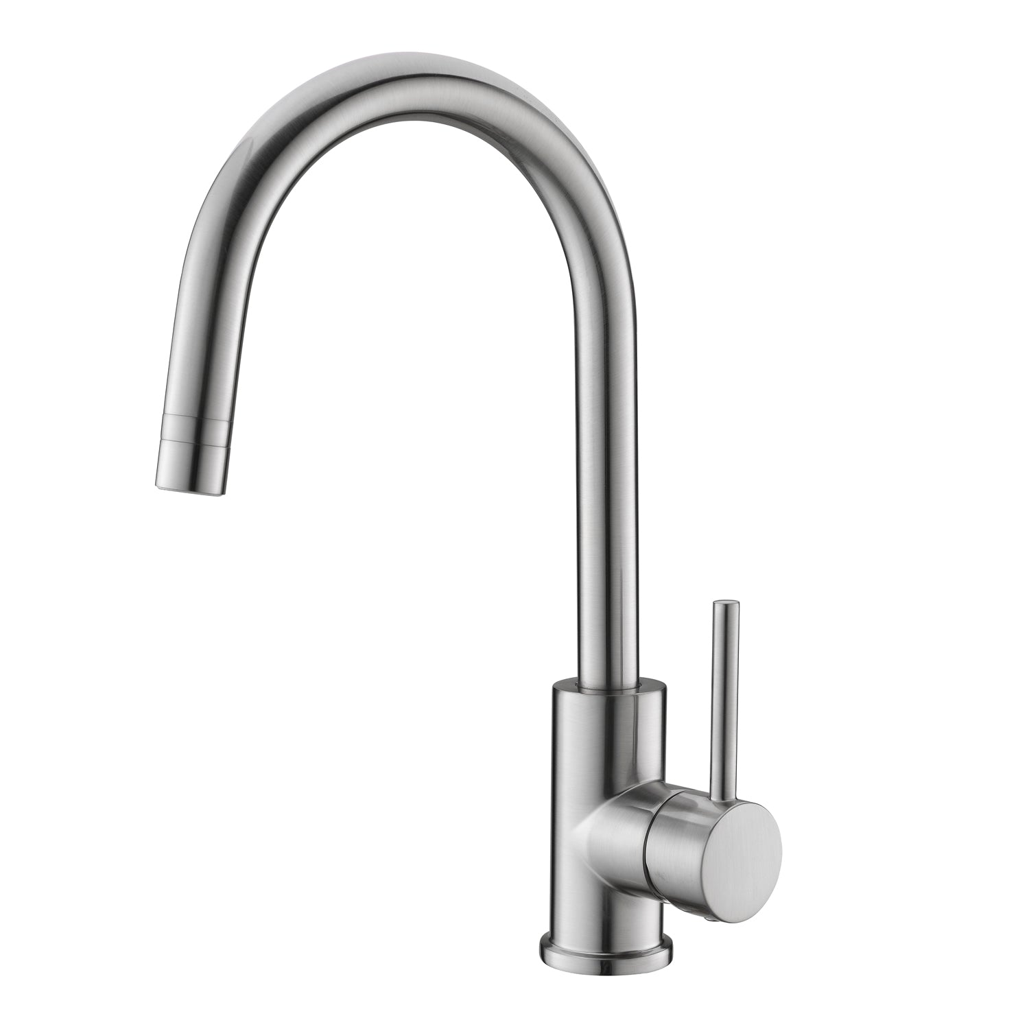 DAX Single Handle Kitchen Faucet with Swivel Spout, Brass Body, Brushed Nickel Finish, 7-1/4 x 13-11/16 Inches (DAX-6515-BN)