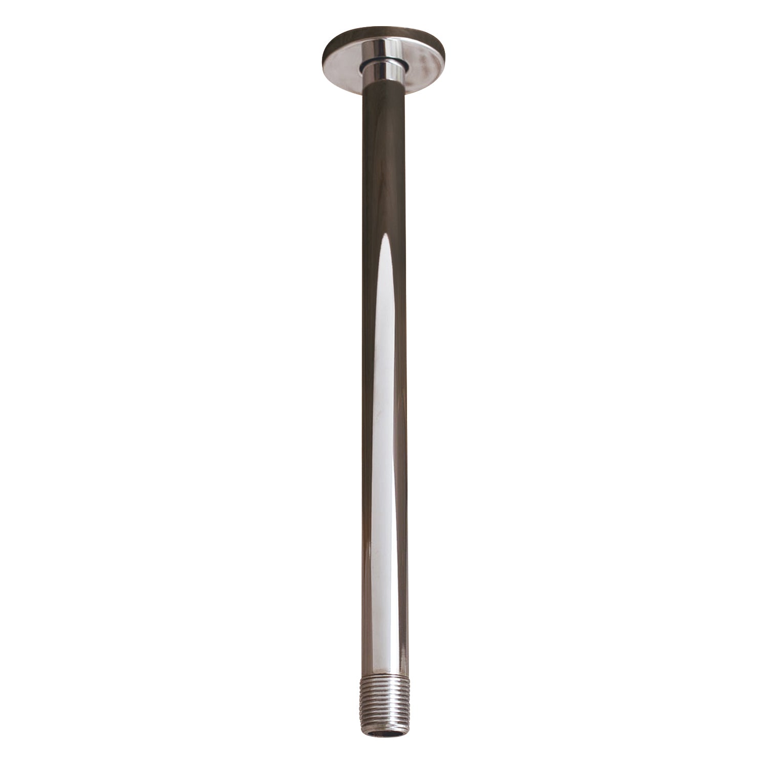 DAX Round Shower Arm, Brass Body, Ceiling Mount, Brushed Nickel Finish, 12 Inches (D-F18-12-BN)