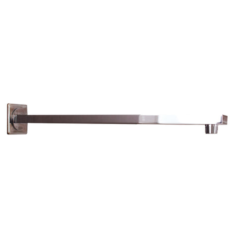 DAX Square Shower Arm, Spout, Brass Body, Wall Mount, Chrome Finish, 12 Inches (D-F20-12-CR)