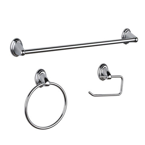 DAX Bathroom Accessory Set, 3 Pieces, Stainless Steel, Chrome Finish (DAX-G3100-CR)