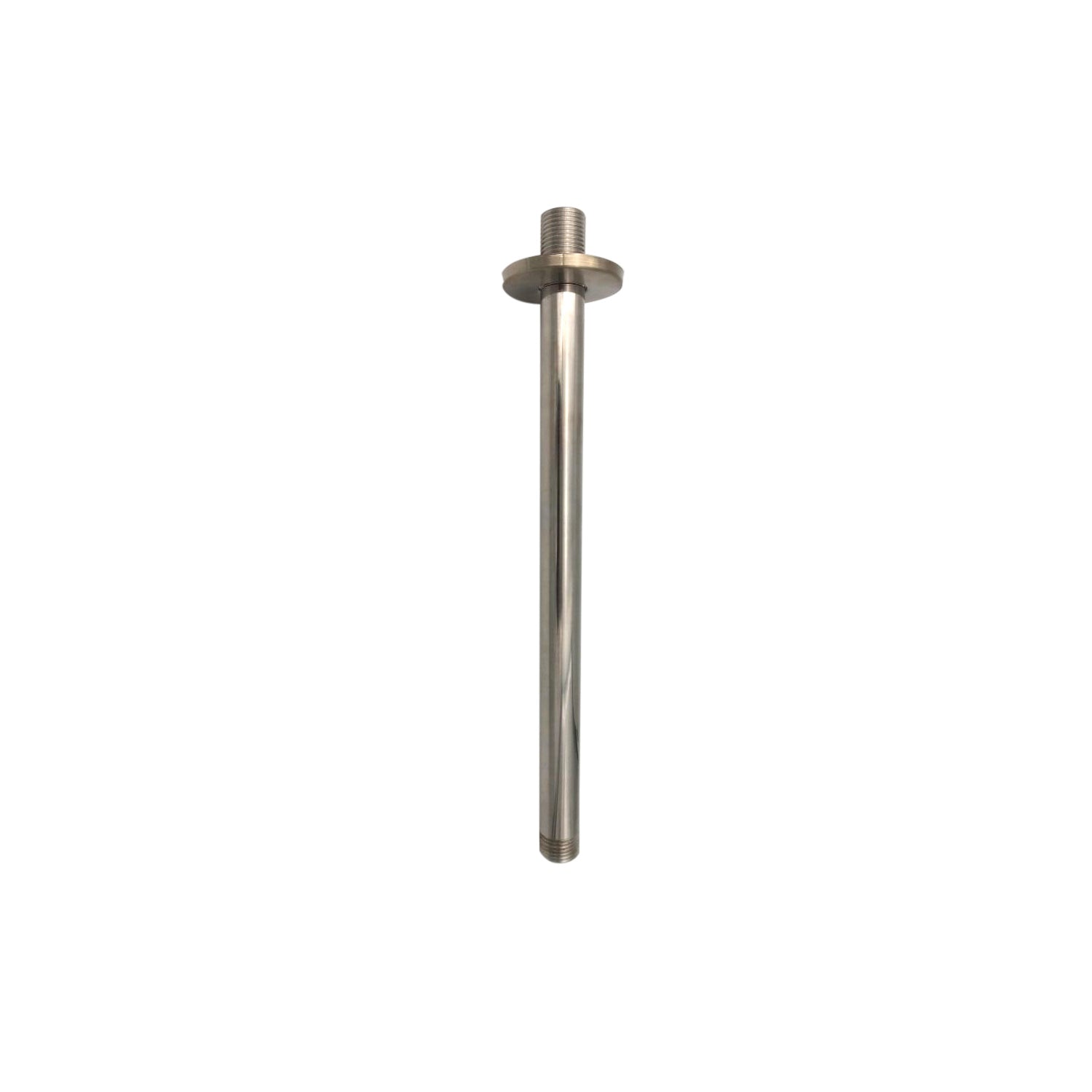 DAX Round Shower Arm, Brass Body, Ceiling Mount, Brushed Nickel Finish, Length 8 Inches (D-F18-8-BN)