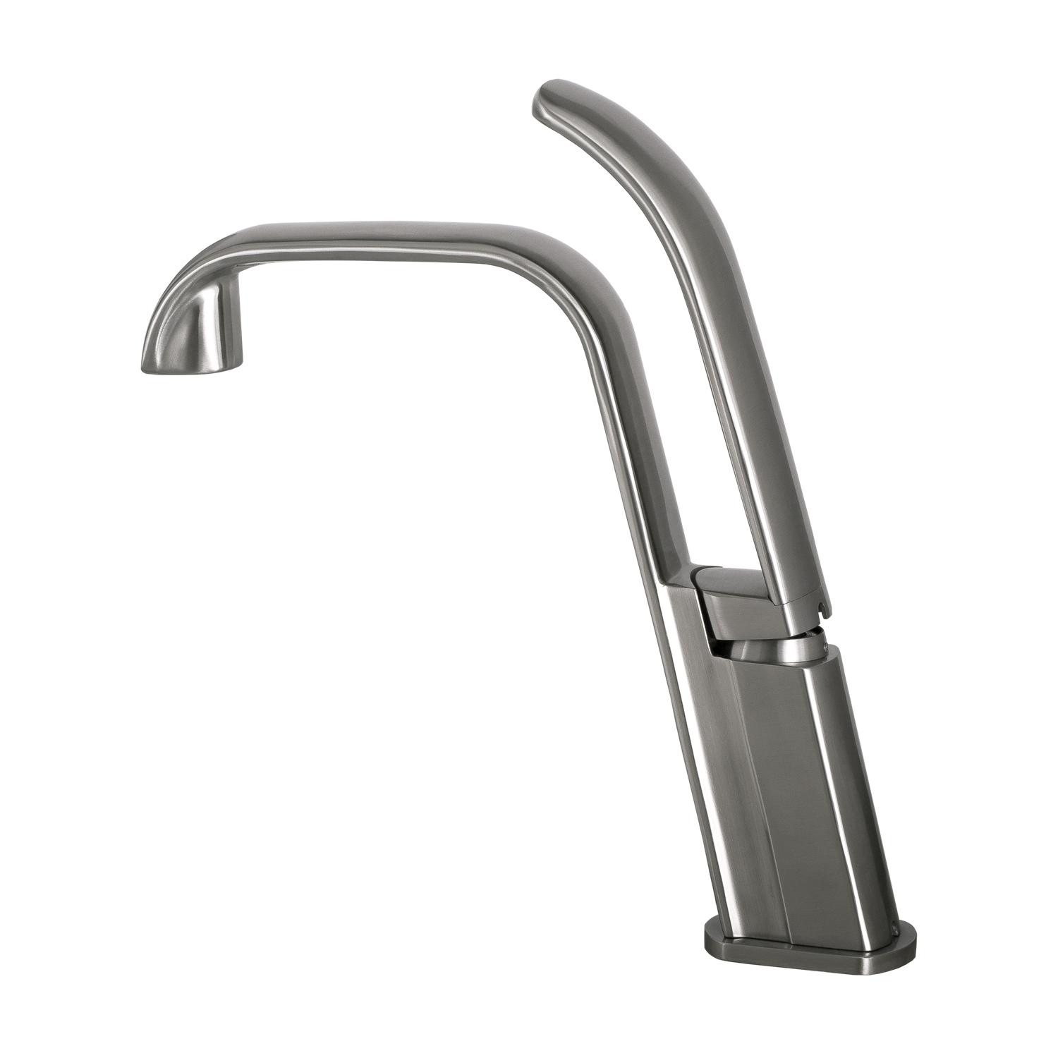 DAX Single Handle Bathroom Faucet, Stainless Steel Body, Brushed Finish, 10-13/16 x 11-1/2 Inches (DAX-C011-01)