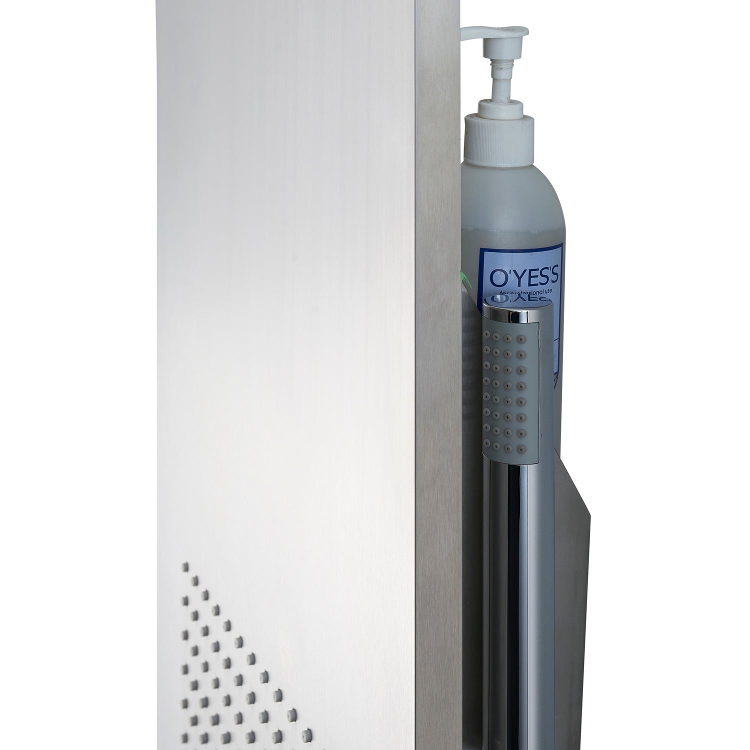 DAX Panel de ducha de acero inoxidable cepillado Válvula de equilibrio de presión Chorros de cuerpo Ducha de mano (DAX-211-BN)