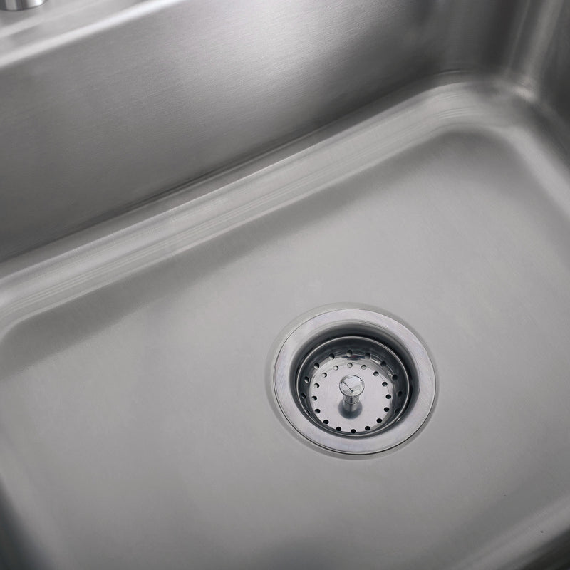 DAX  Single Bowl Top Mount Kitchen Sink, 20 Gauge Stainless Steel, Brushed Finish , 20 x 20-1/2 x 7 Inches (DAX-OM-2020)