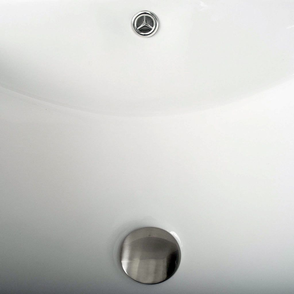 DAX Ceramic Square Single Bowl Undermount Bathroom Sink, White Finish,
