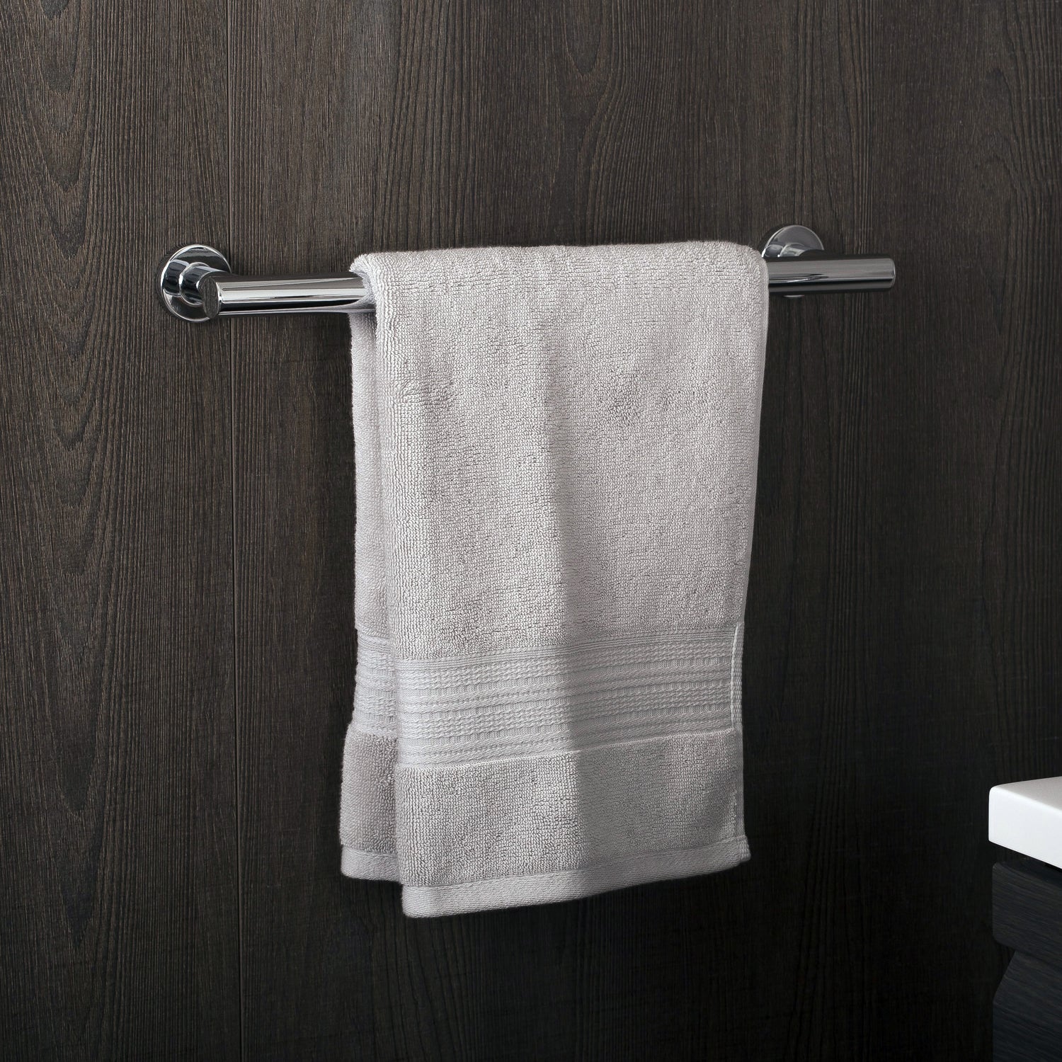 COSMIC Architect Single Towel Bar, Wall Mount, Brass Body, Chrome Finish, 16-5/16 x 1-11/16 x 3-1/4 Inches (2050164)