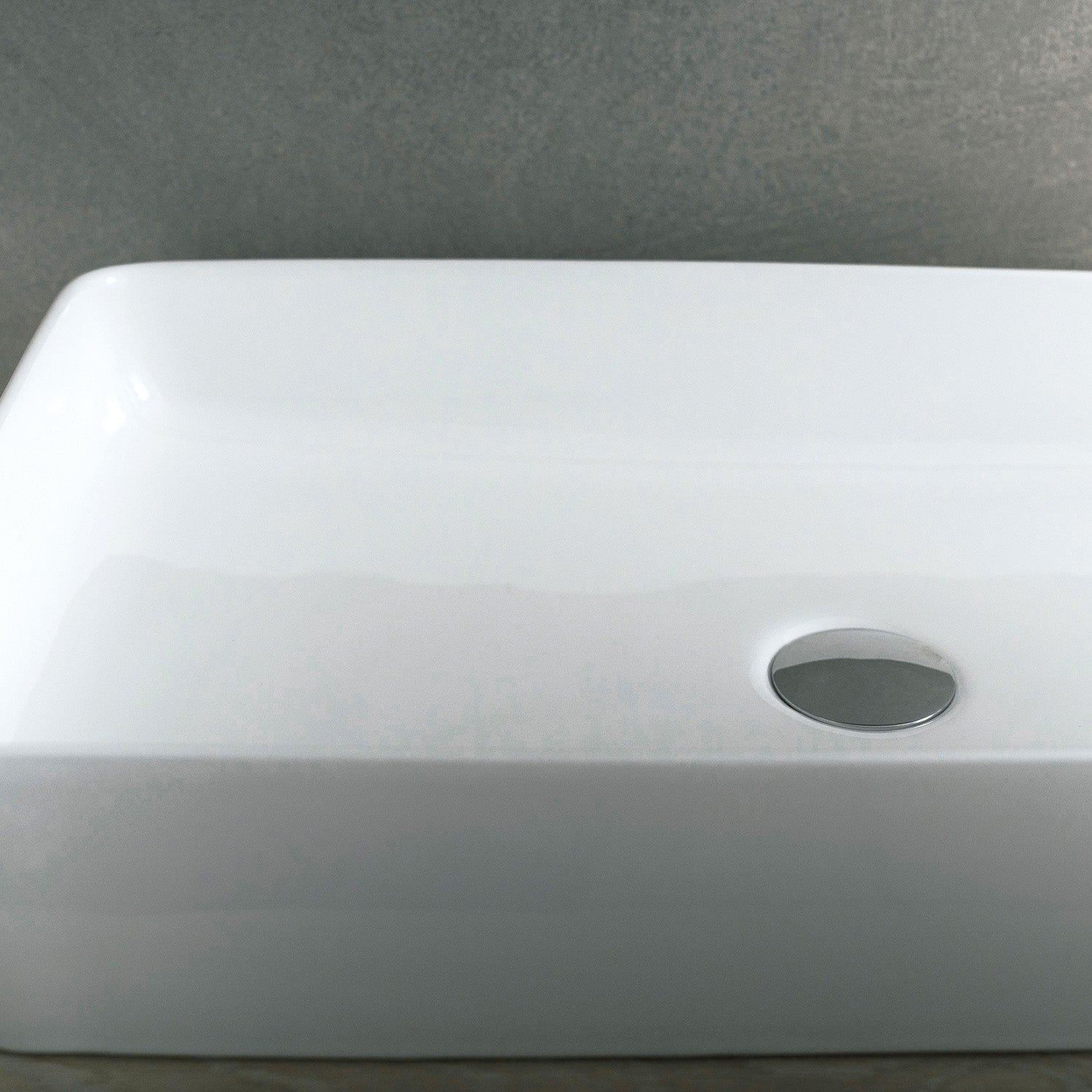 DAX Lavabo rectangular de cerámica para baño de un solo tazón, acabado blanco, 19 x 14-1/2 x 5 pulgadas (BSN-285B)