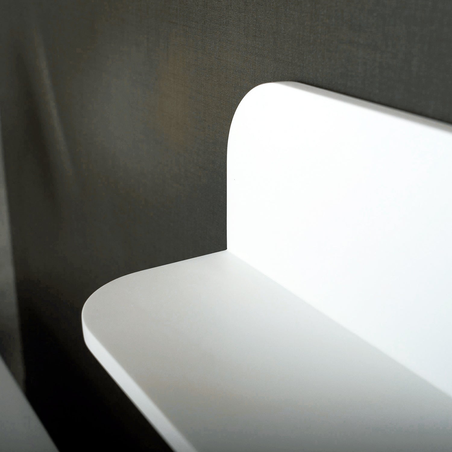 DAX Solid Surface Bathroom Shelf, Wall Mount, White Matte Finish, 35-7/16 x 4-3/4 x 4-3/4 Inches (DAX-AB-1560-35)