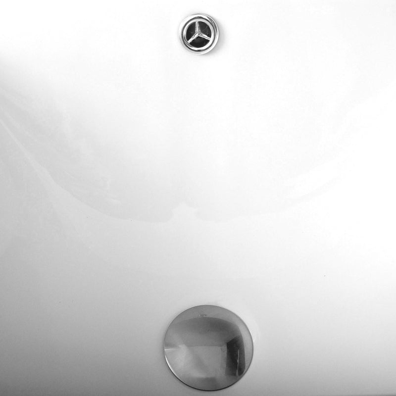 DAX Lavabo de baño bajo encimera cuadrado de cerámica de un solo tazón, acabado blanco, 18-1/2 x 13-1/2 x 8-1/16 pulgadas (BSN-202C-W)