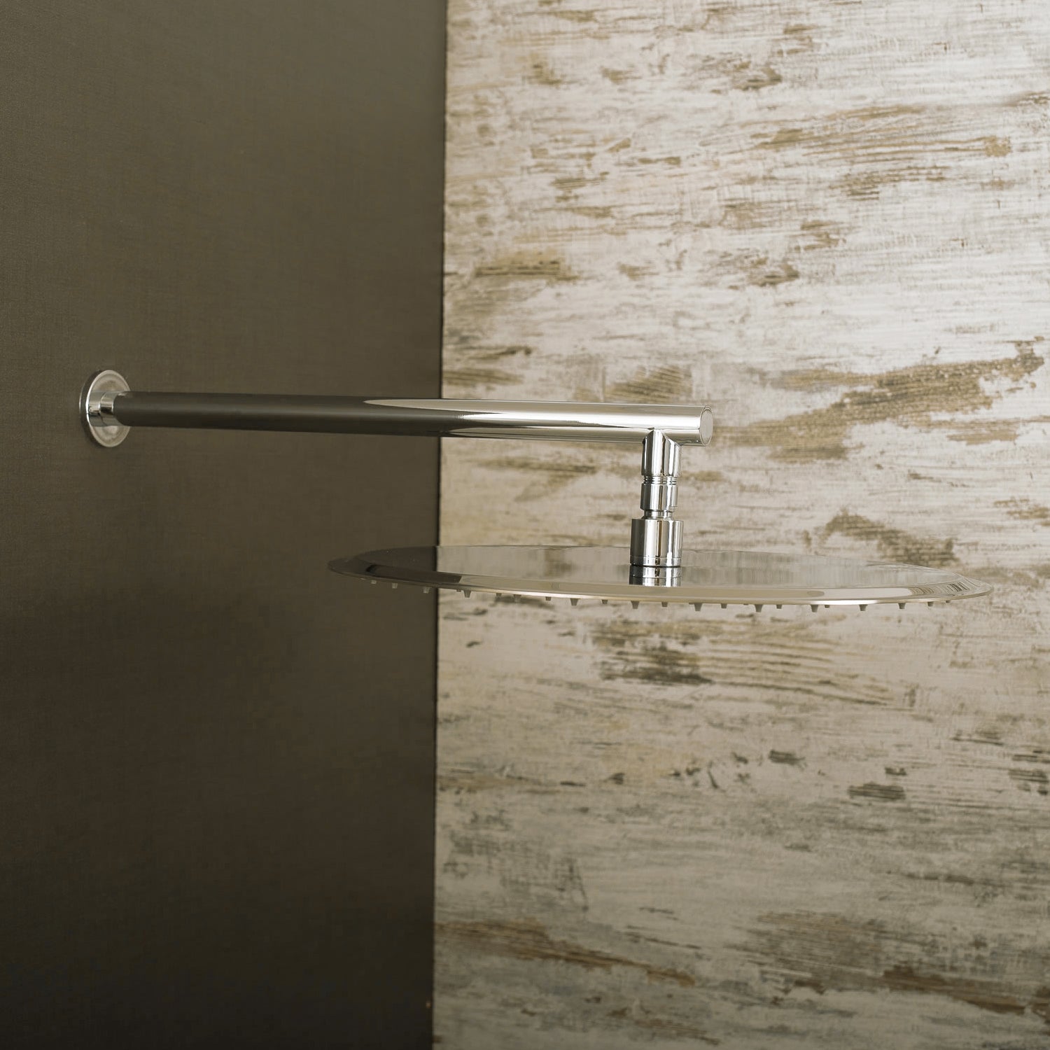 DAX Round Shower Arm, Brass Body, Wall Mount, Chrome Finish, 18 Inches (D-F04-18-CR)
