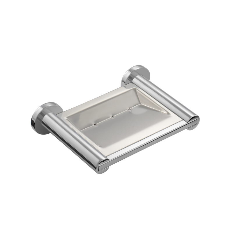 COSMIC Architect Soap Dish, Wall Mount, Stainless Steel, Chrome Finish, 6-5/8 x 1-9/16 x 4-1/4 Inches (2050133)